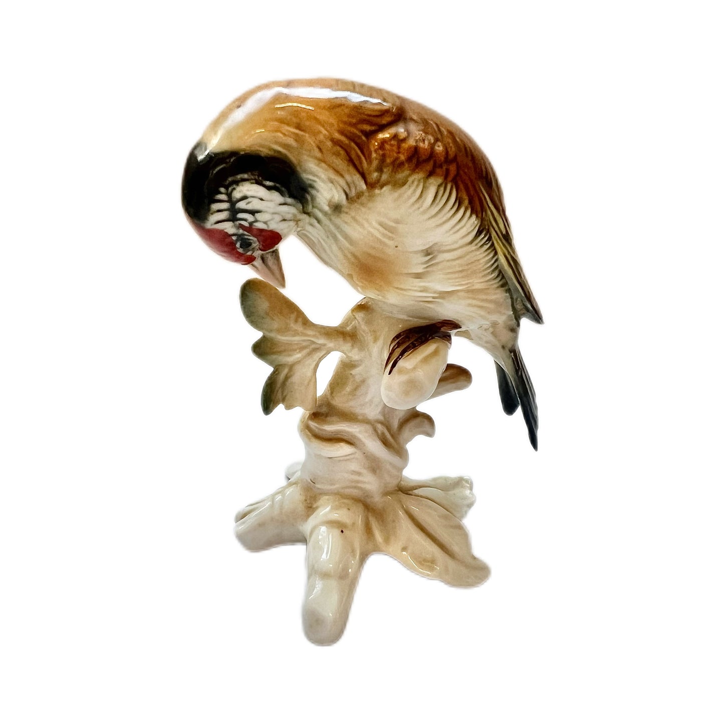 Figura de pájaro jilguero de porcelana de Karl Ens, principios del siglo XX