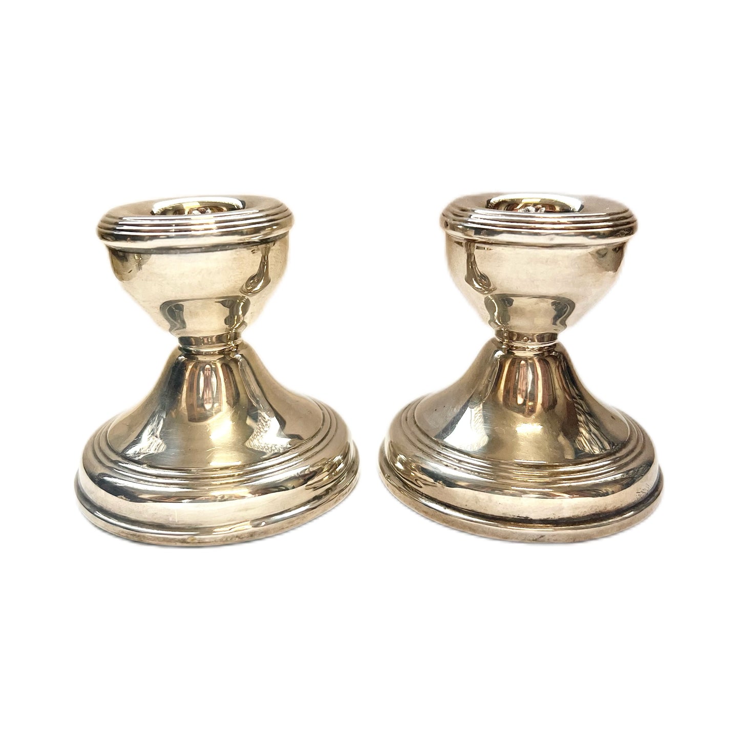 Small vintage English sterling silver candlesticks