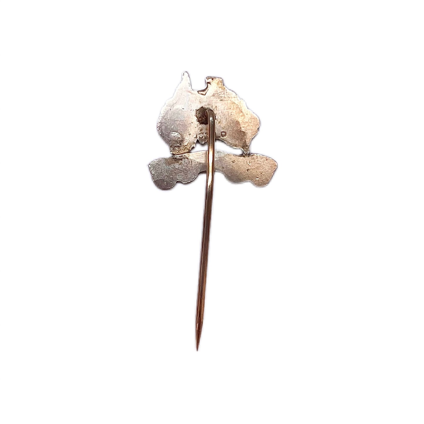 Antique 9ct gold and enamel Australia stickpin