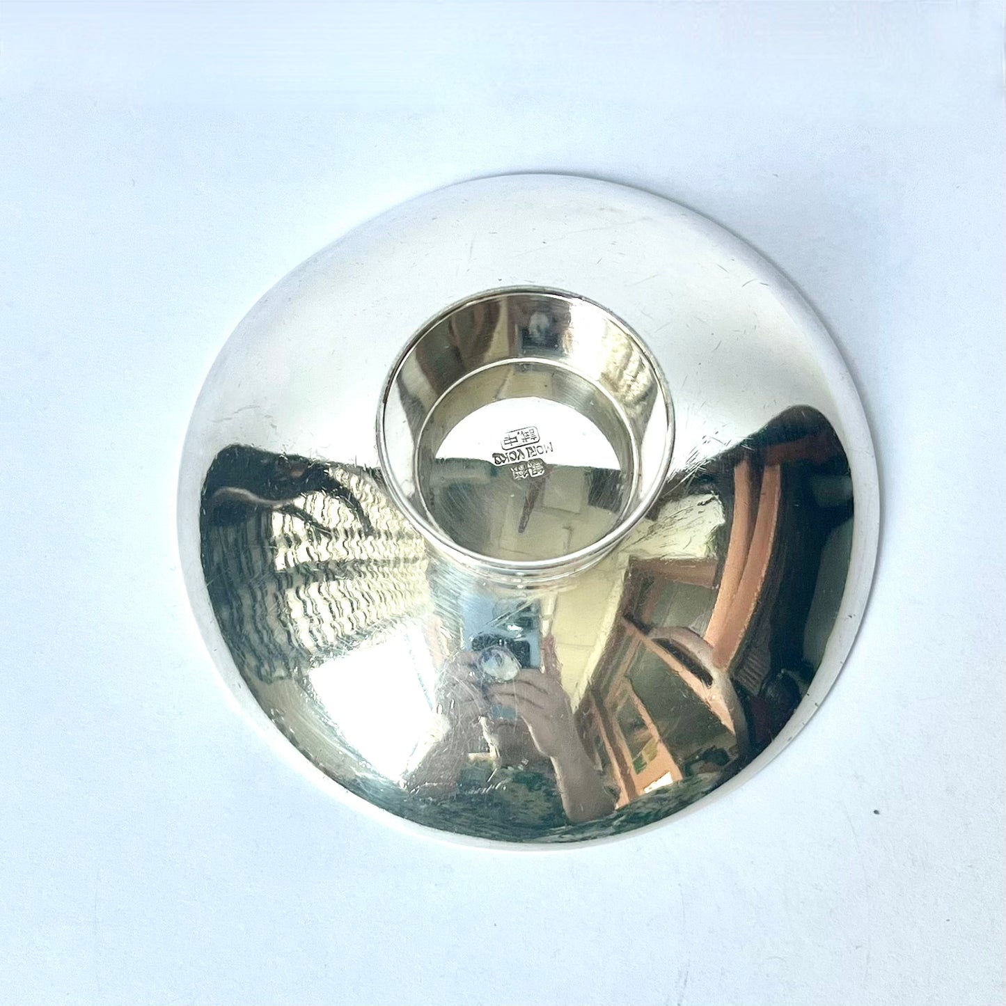 1930 年代 森洋子为南满洲铁路制作的 3 件套中仁银酒杯,日本帝国军事史