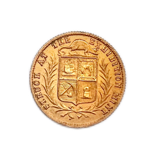 Medalla de la exposición australiana del siglo XIX, retrato de Ricketty Dick por Hogarth