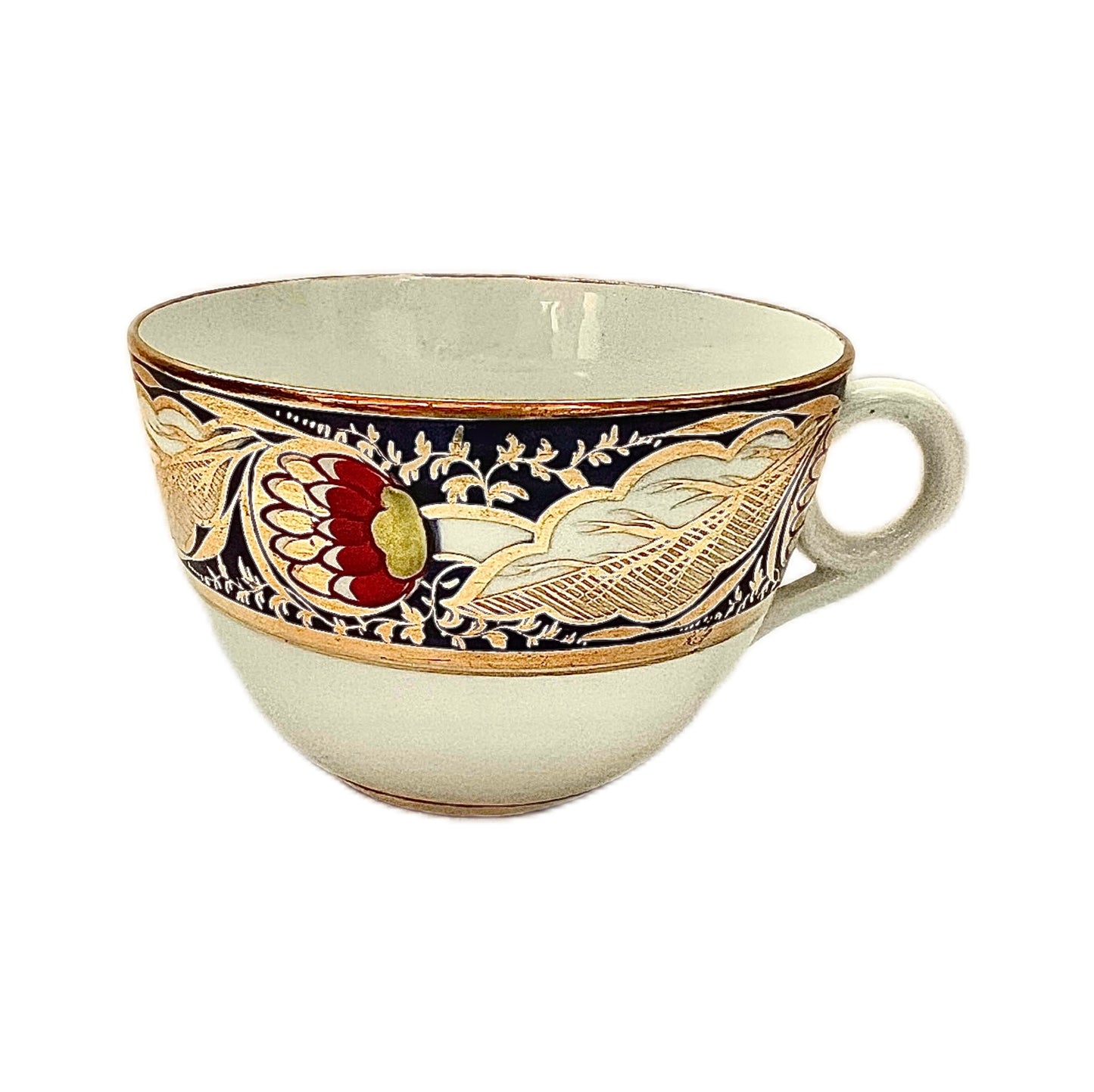 Beautiful Regency period Minton hard paste porcelain Bute shaped teacup w