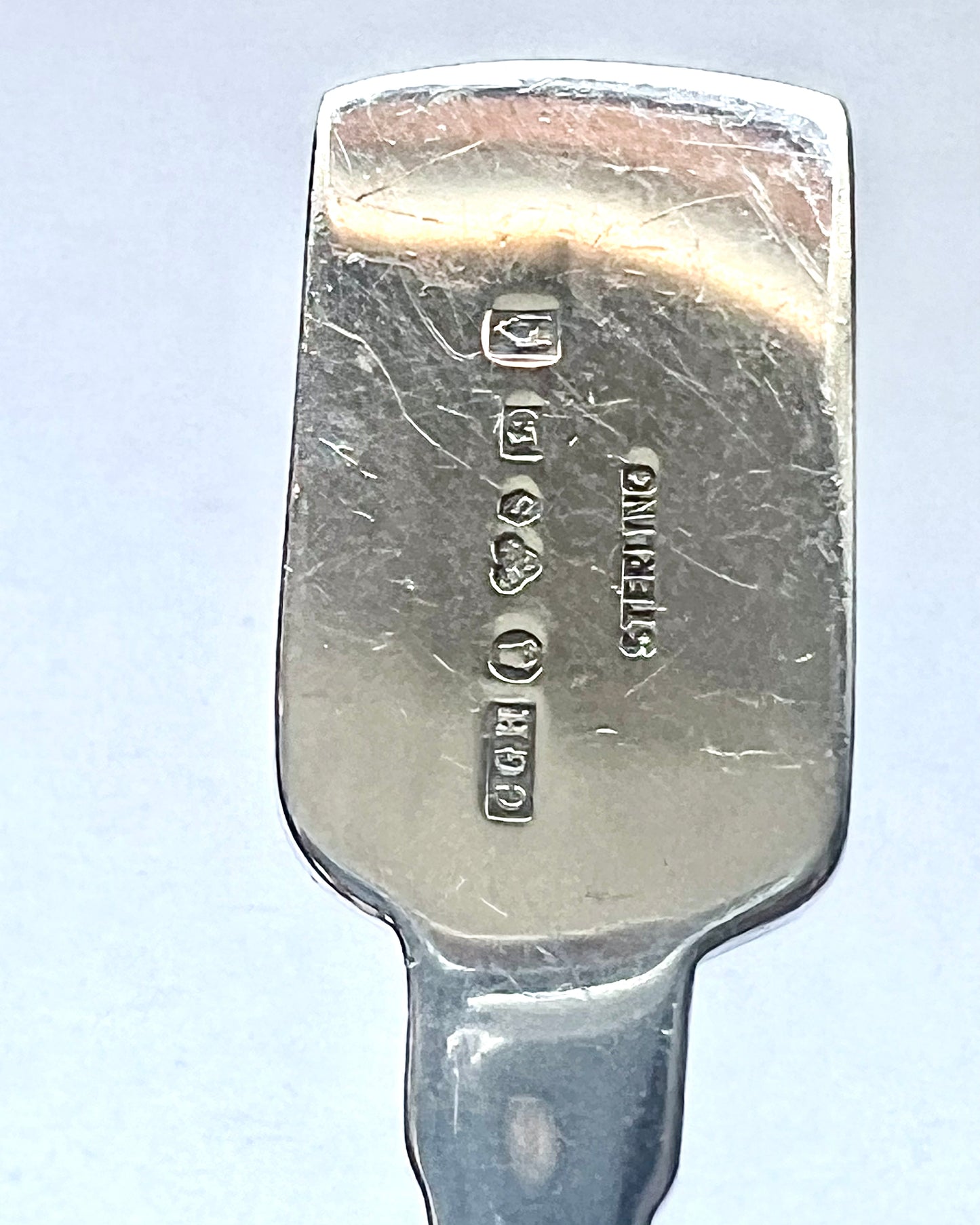 Midcentury modern Scandinavian Swedish sterling silver spoon by C.G. Hallbergs GAB