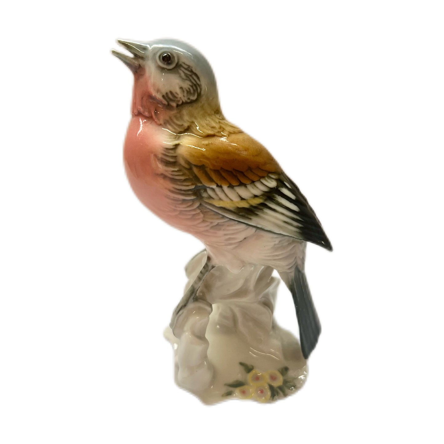 Figura de pájaro pinzón de porcelana de Karl Ens de principios del siglo XX