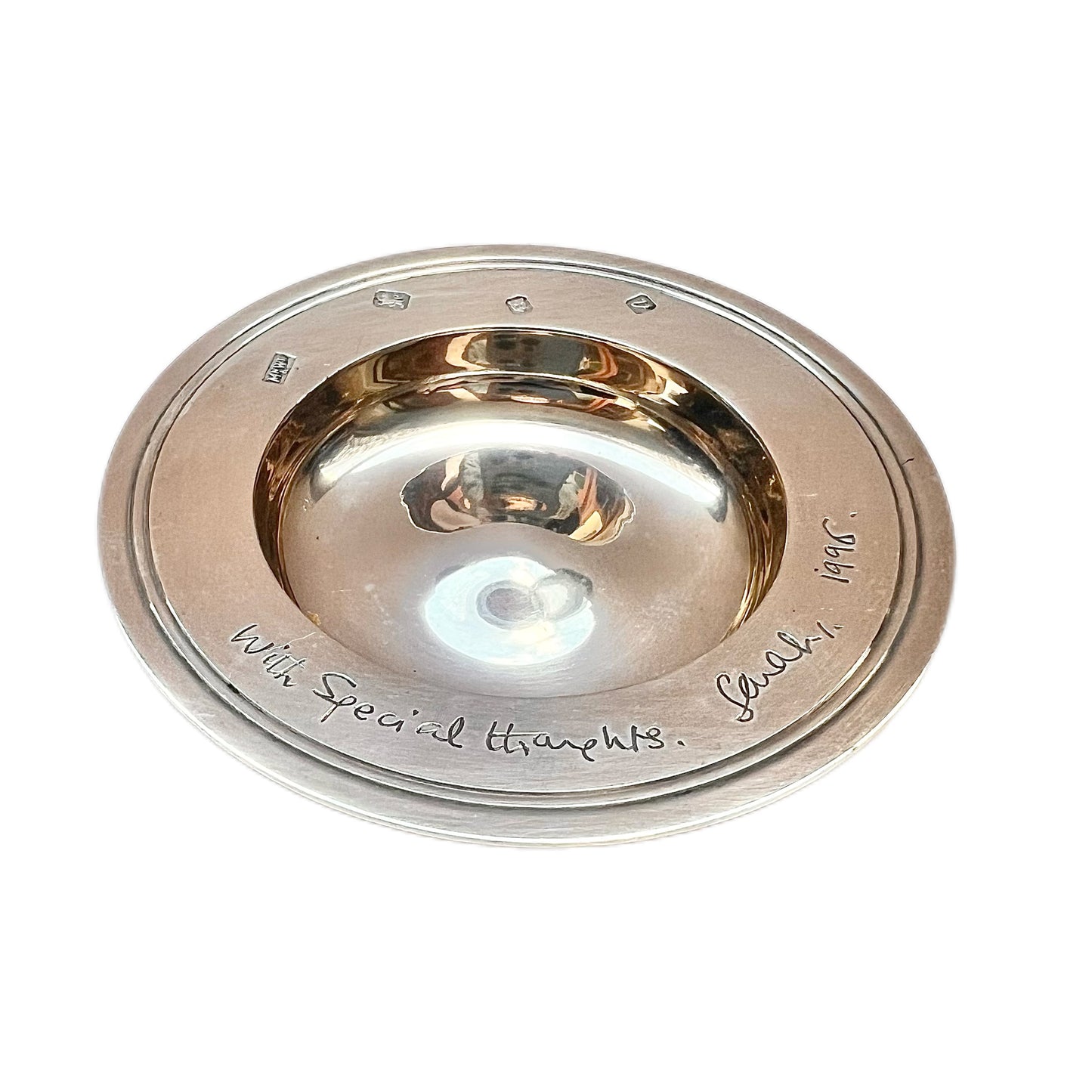 Vintage sterling silver miniature Armada dish Mappin & Webb, ex- Brian Walsh