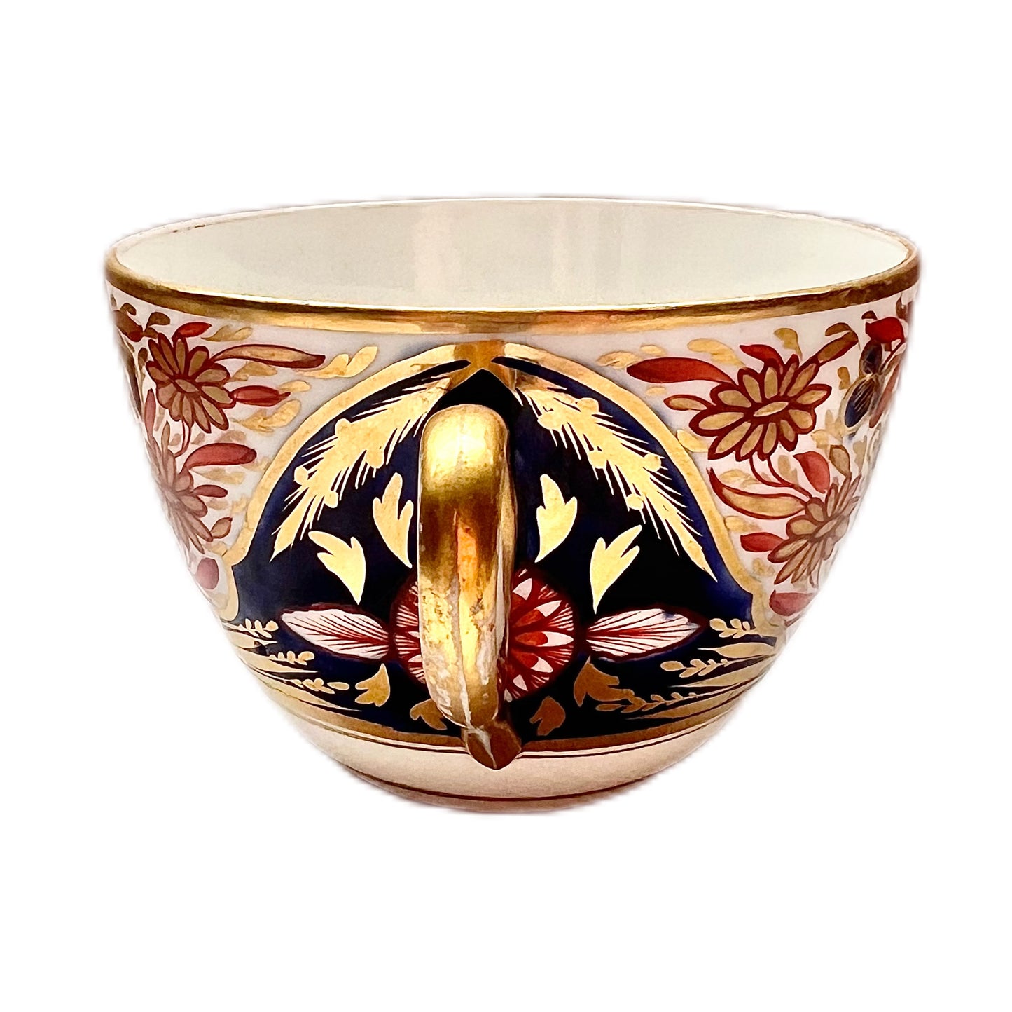 Regency period Minton hard paste porcelain Bute shaped teacup with ringhandle