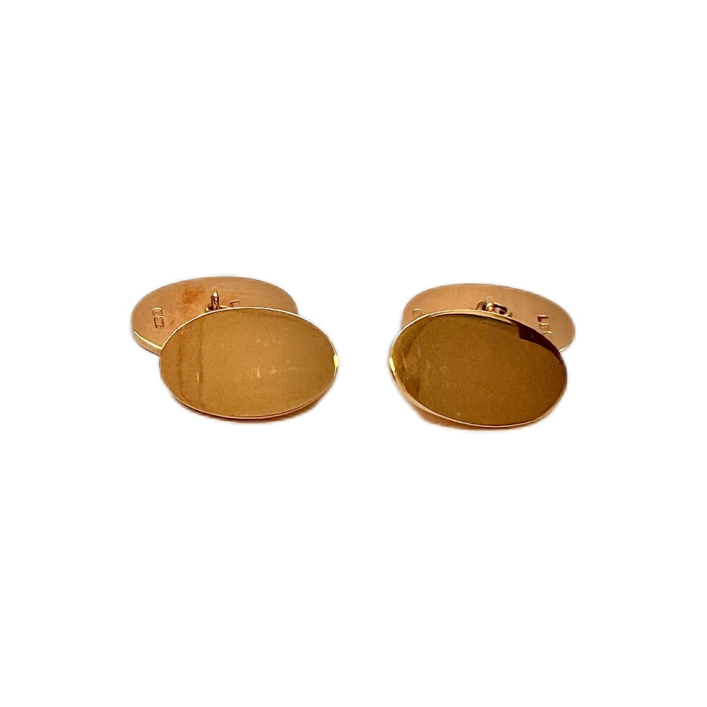 Pair of vintage 9ct gold cufflinks, E.J. Gallichan