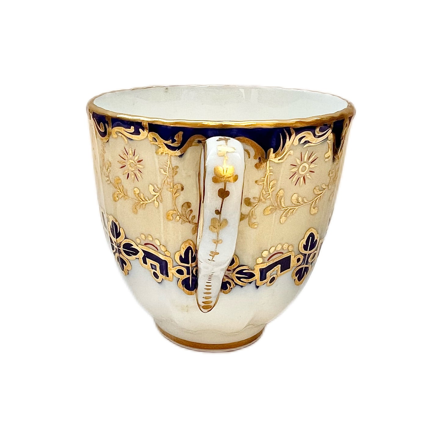 Early 19th century Minton Bute spiral shaped teacup with matching saucer