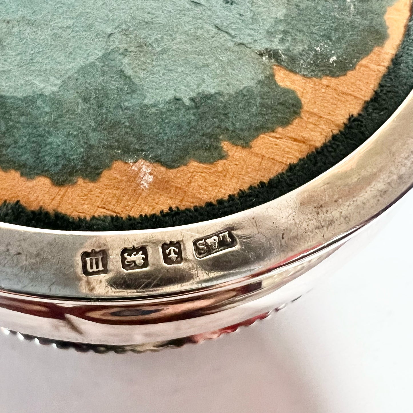 Antique Victorian fabric and sterling silver pincushion, Levi & Salaman