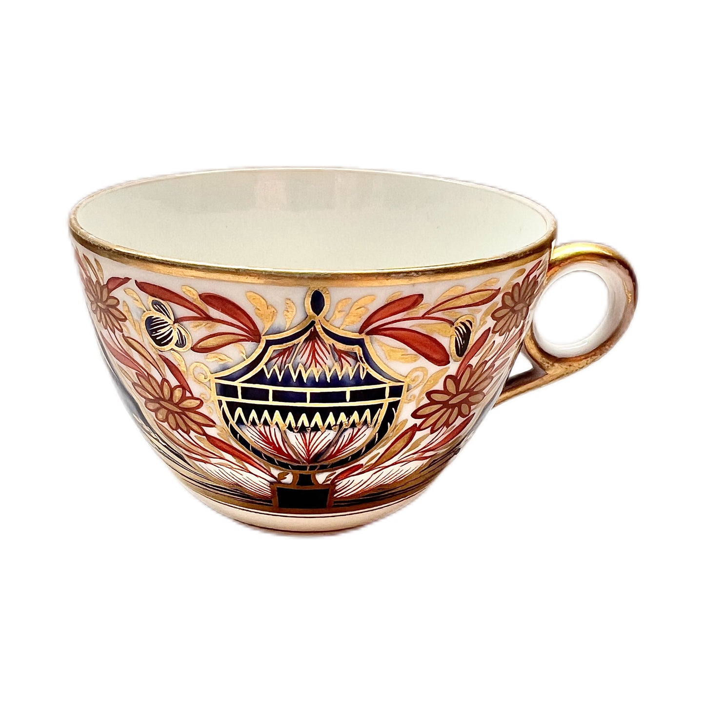 Regency period Minton hard paste porcelain Bute shaped teacup with ringhandle