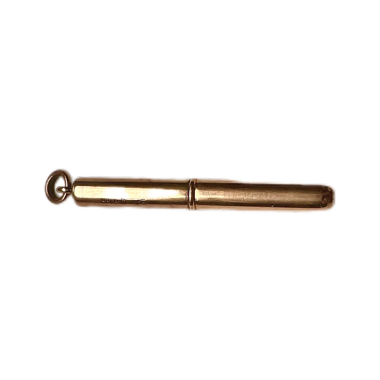 Vintage possibly antique English Payton & Pepper 9ct gold retractable toothpick