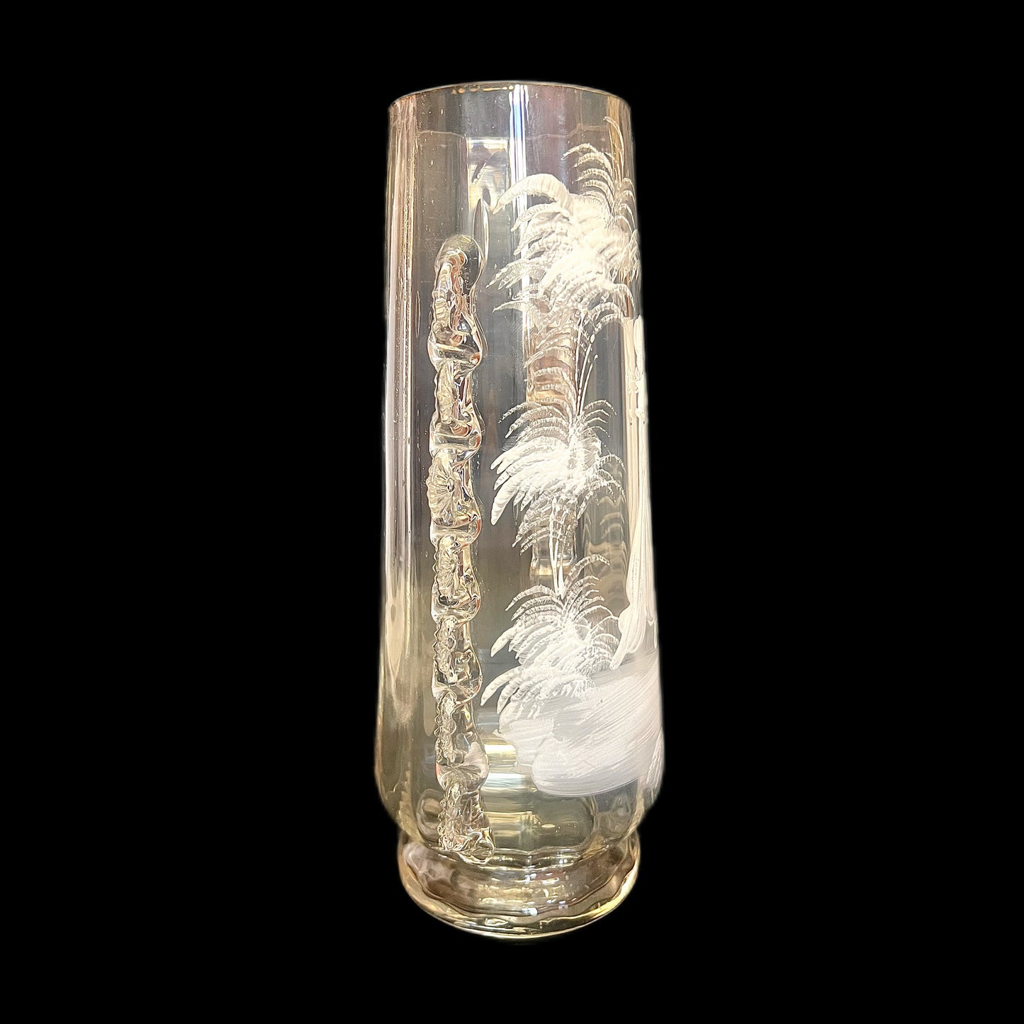 Antique Mary Gregory hand-blown glass vase