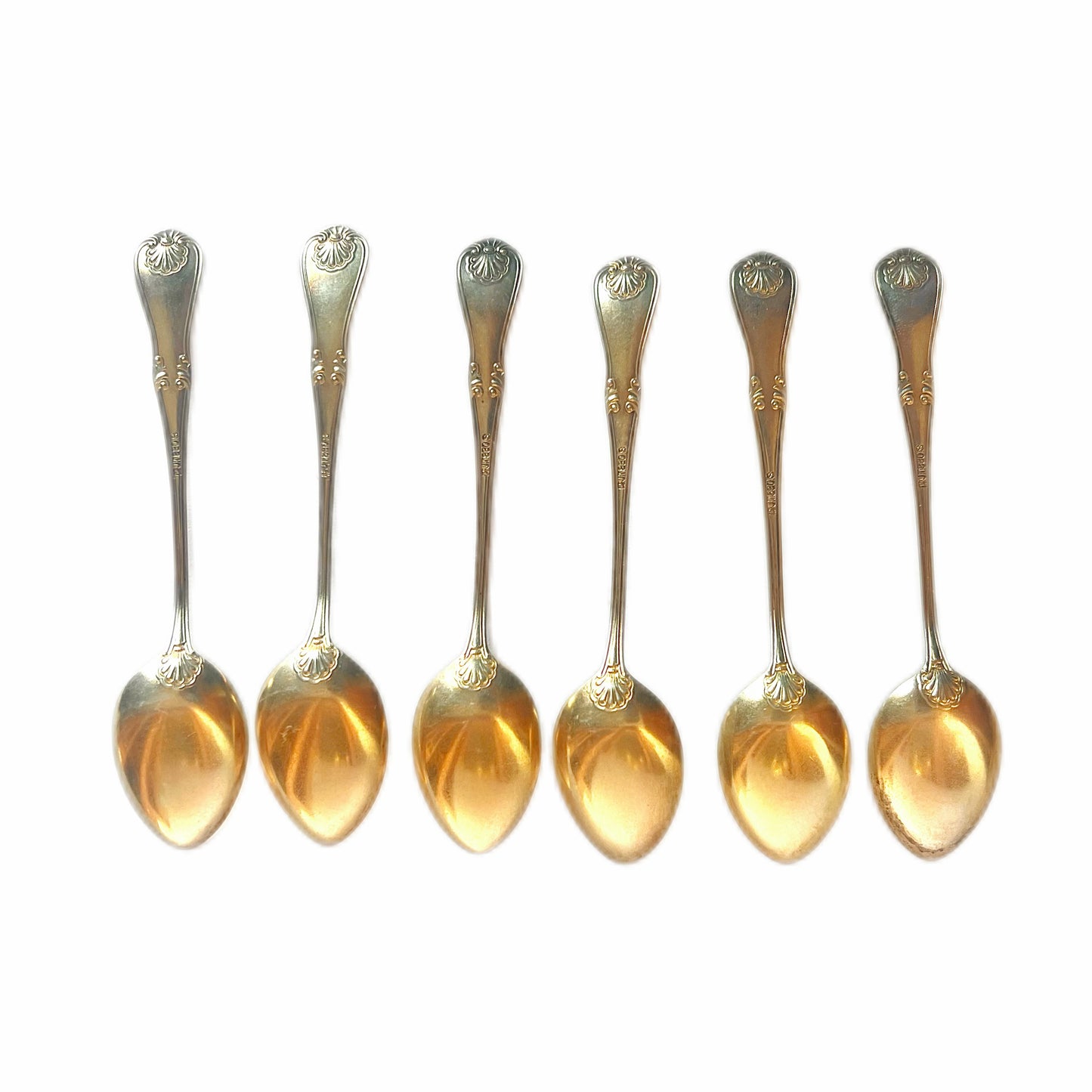 Set of 6 20th century Norwegian .830 gilt silver cocktail spoons, J Tostrup, Oslo