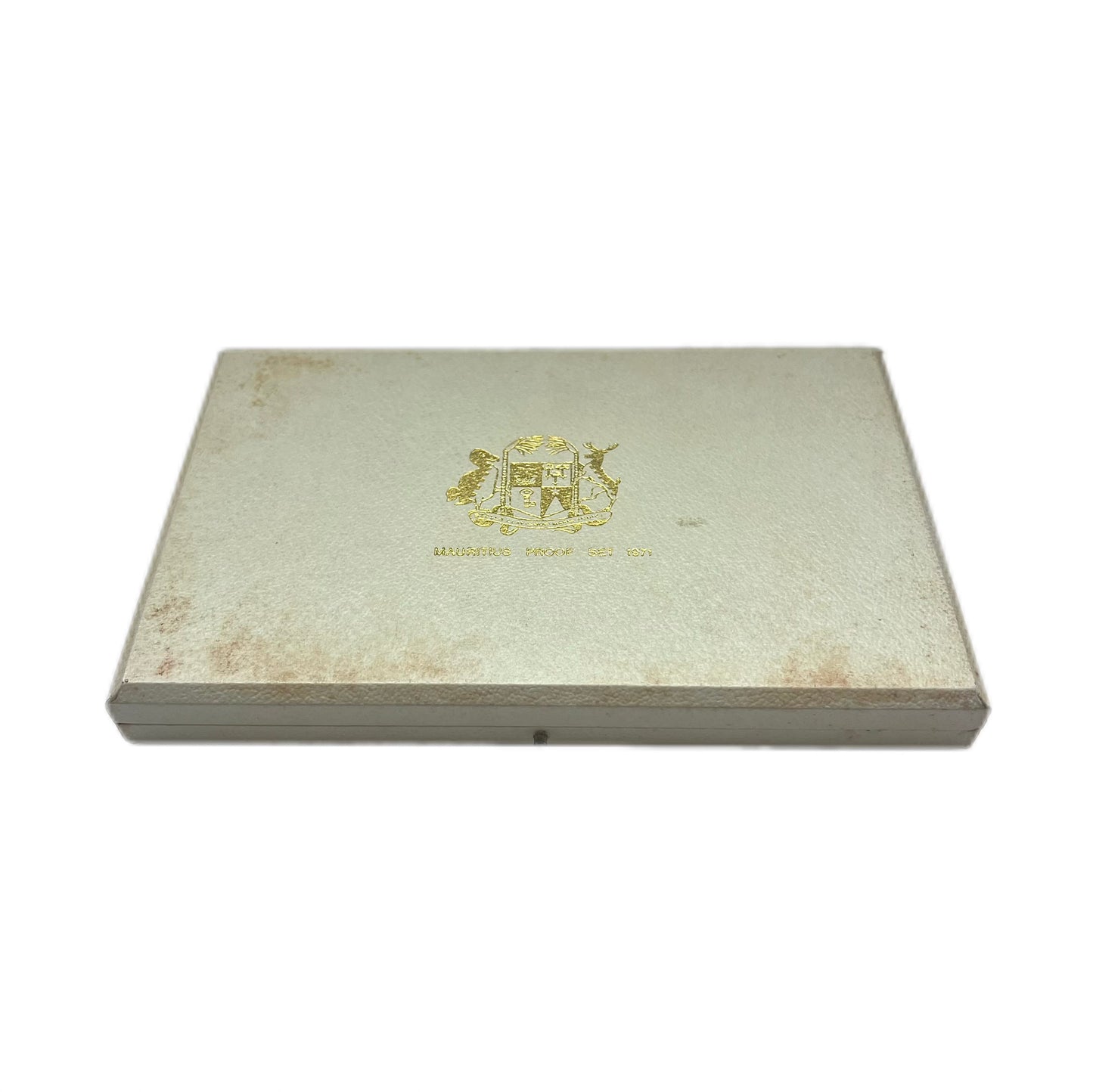 Rare Mauritius 1971 9 Piece Independence Proof coin set in original white leather case