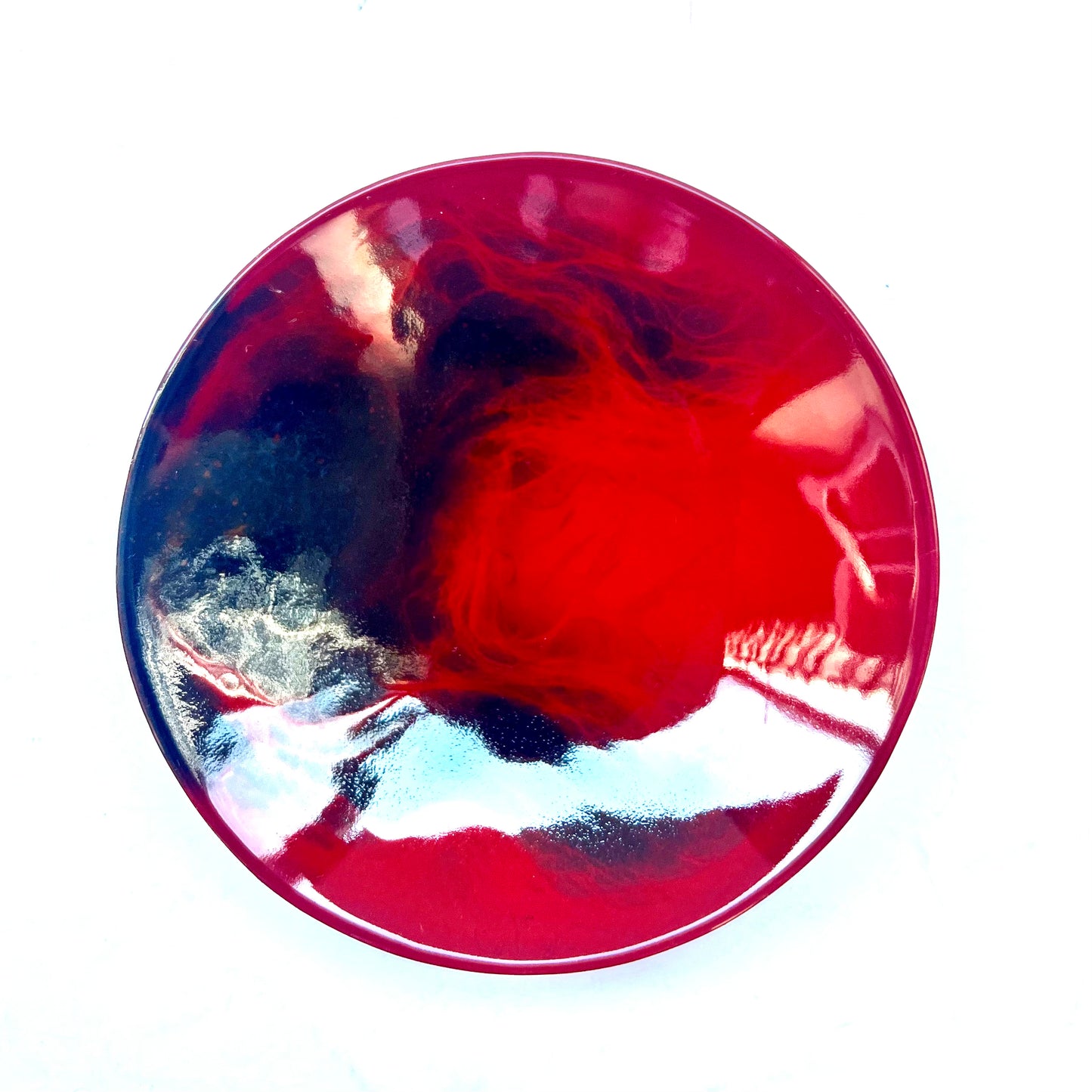 Royal Doulton 火焰纹饰别针或饰品盘,约 20 世纪中期