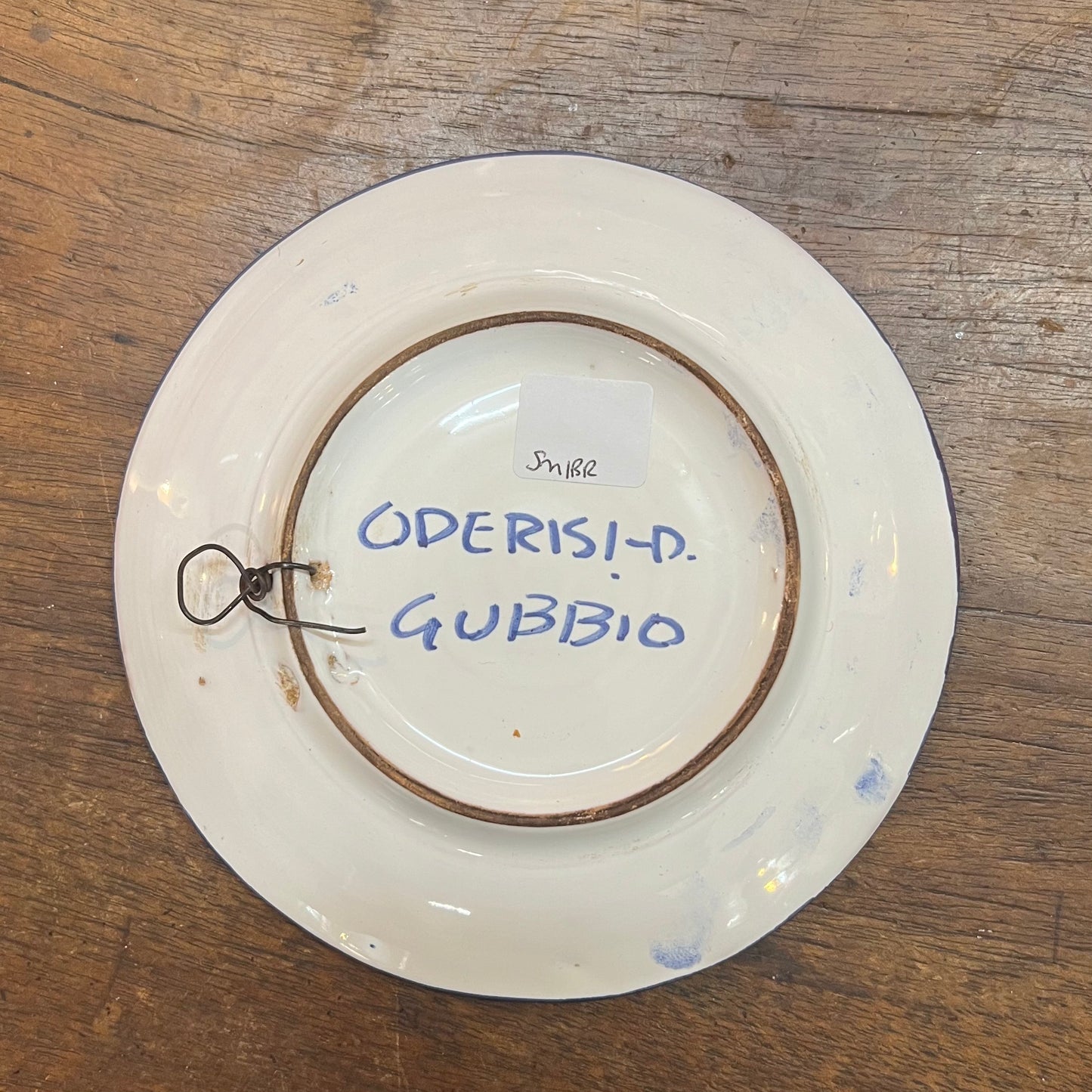 20 世纪 70 年代意大利手绘古比奥陶器盘子