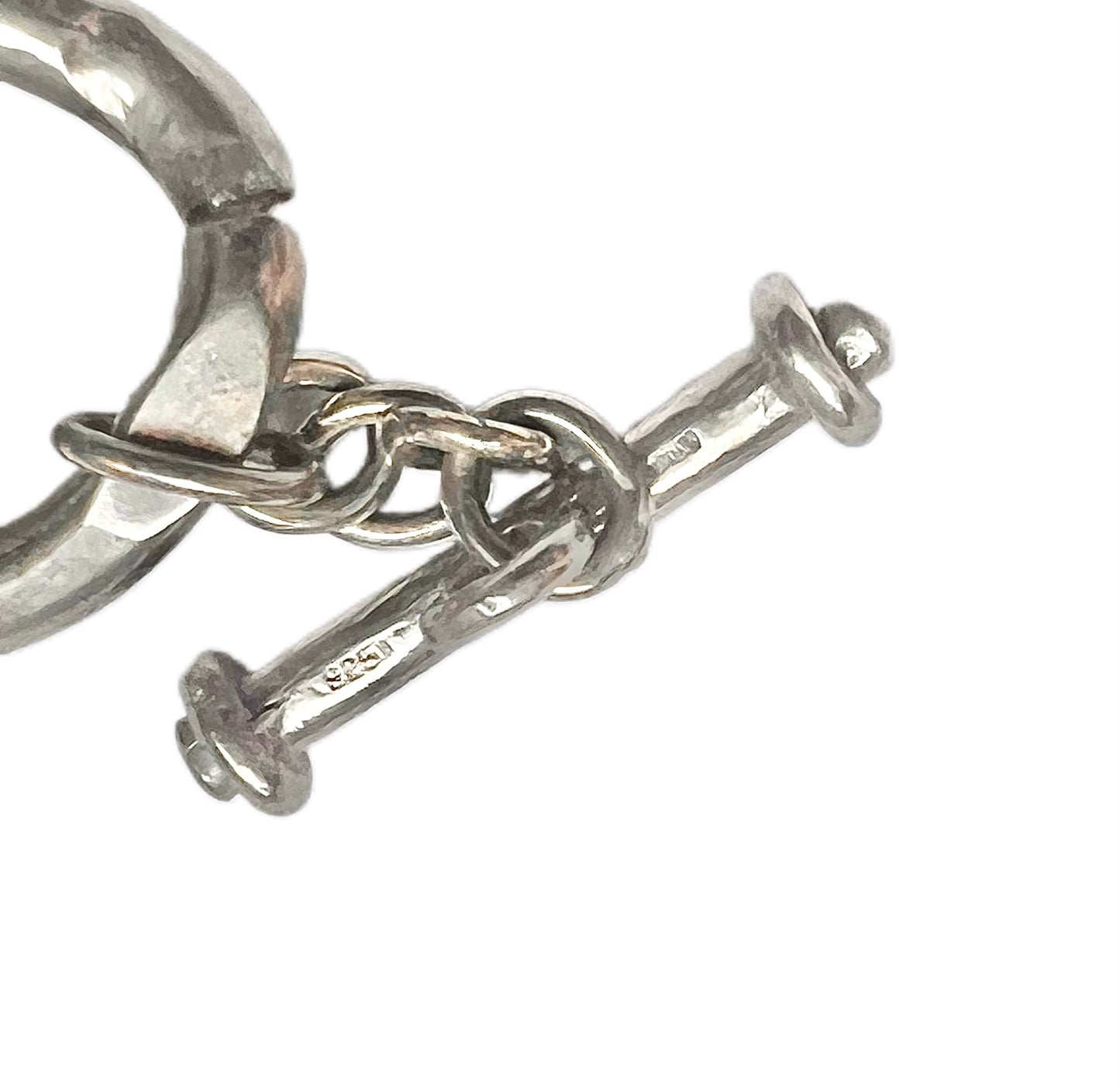 Vintage midcentury European sterling silver link bracelet