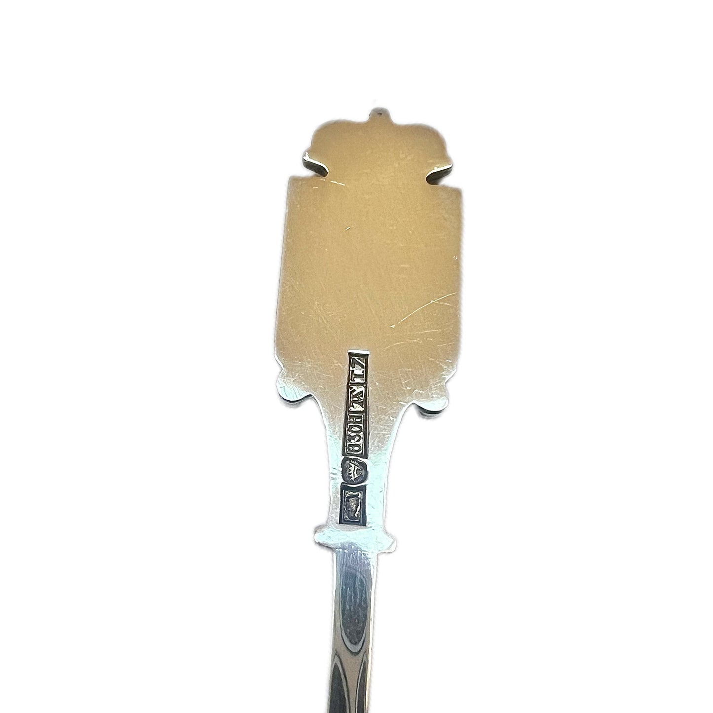 Vintage Finnish silver and enamel long-handled cocktail spoon