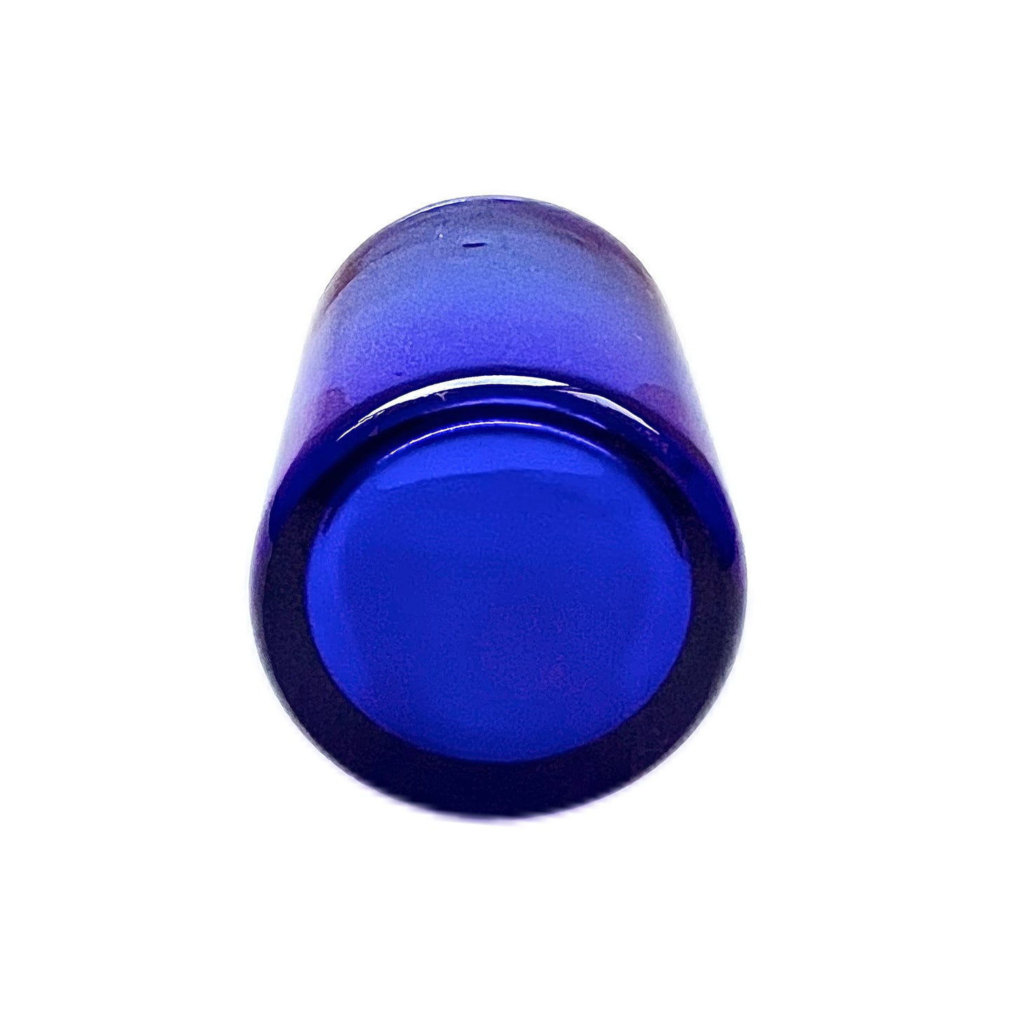 Antique American sterling silver pepperette with cobalt glass liner, with marks for Graff Washbourne and Dunn
