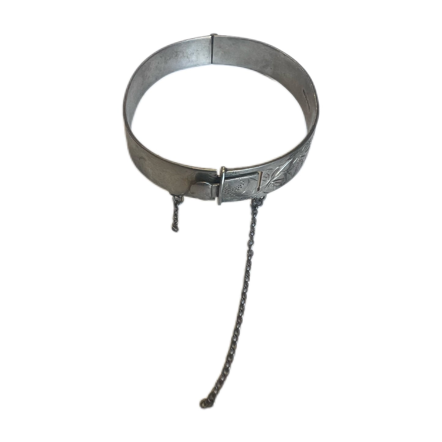 Vintage sterling silver Victorian Revival bangle