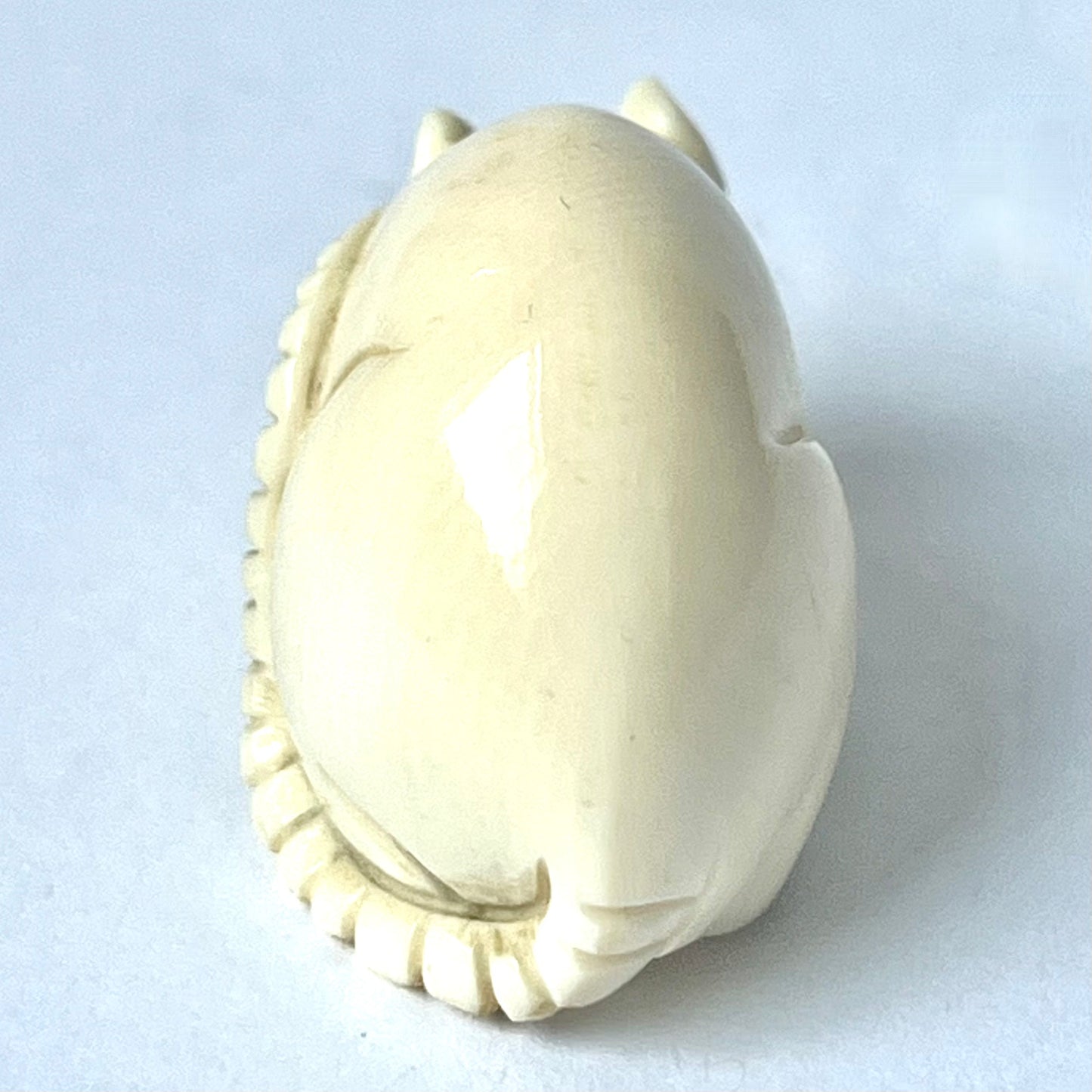 Antique Japanese ivory netsuke of a rat is signed by Tsura