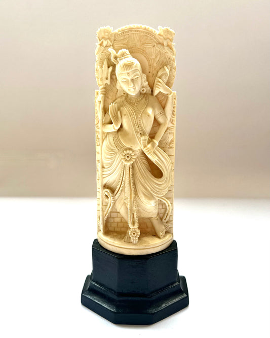 19th century Indian ivory carving depicting the goddess Lakshmi