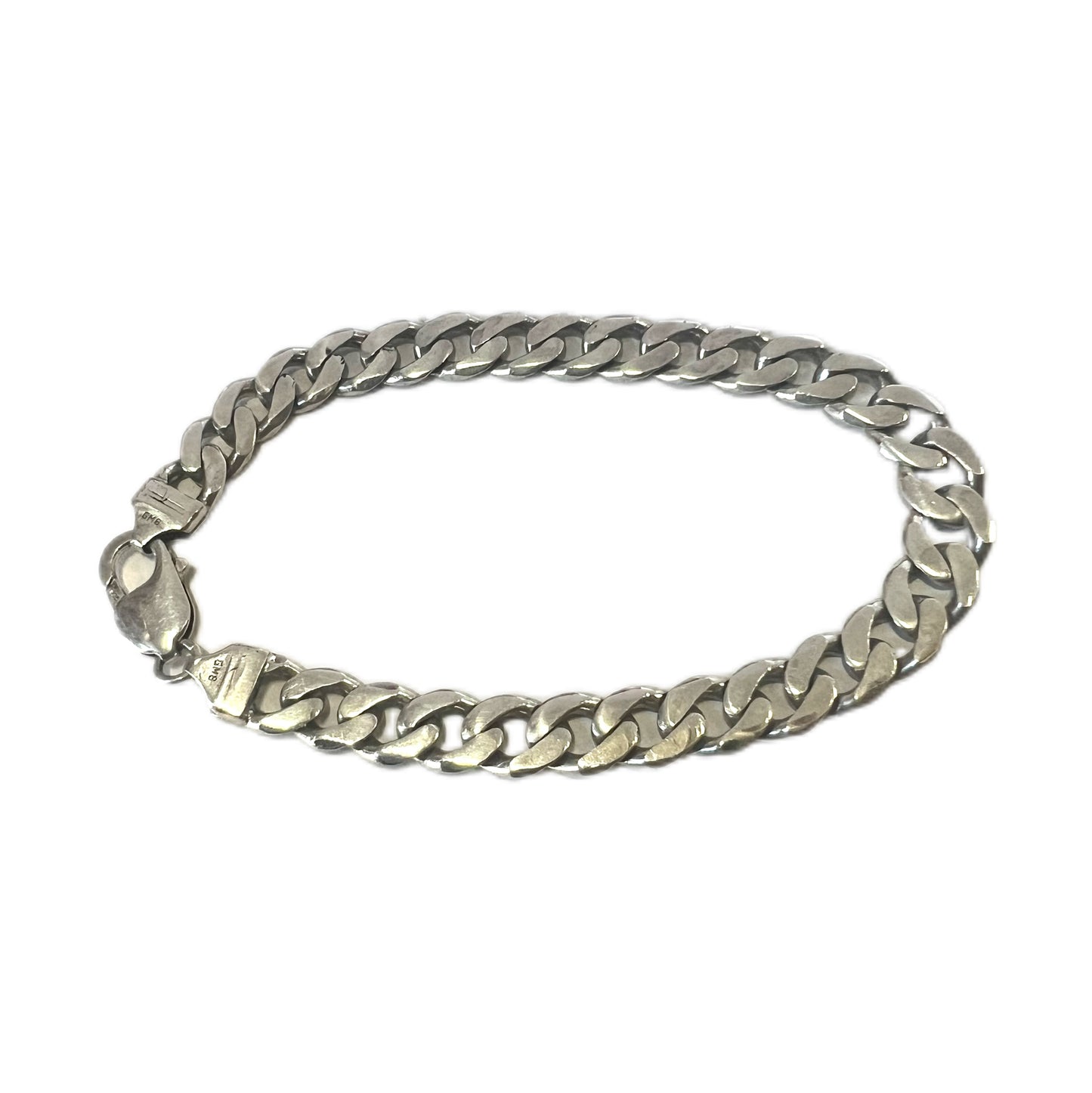 Vintage Italian sterling silver curb-link bracelet