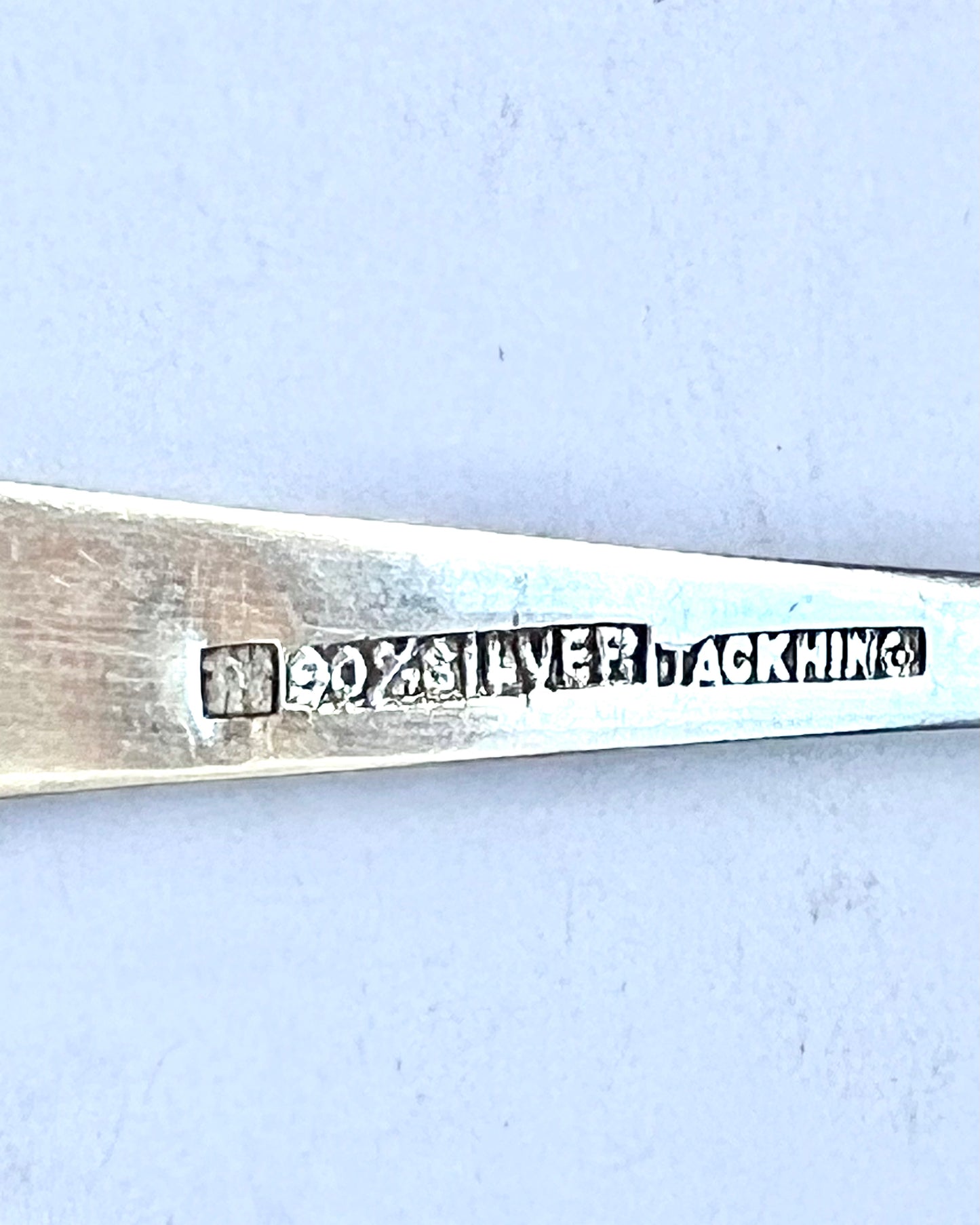 Early 20th century Chinese export silver tea spoon, marks for Tack Hing, Hong Kong