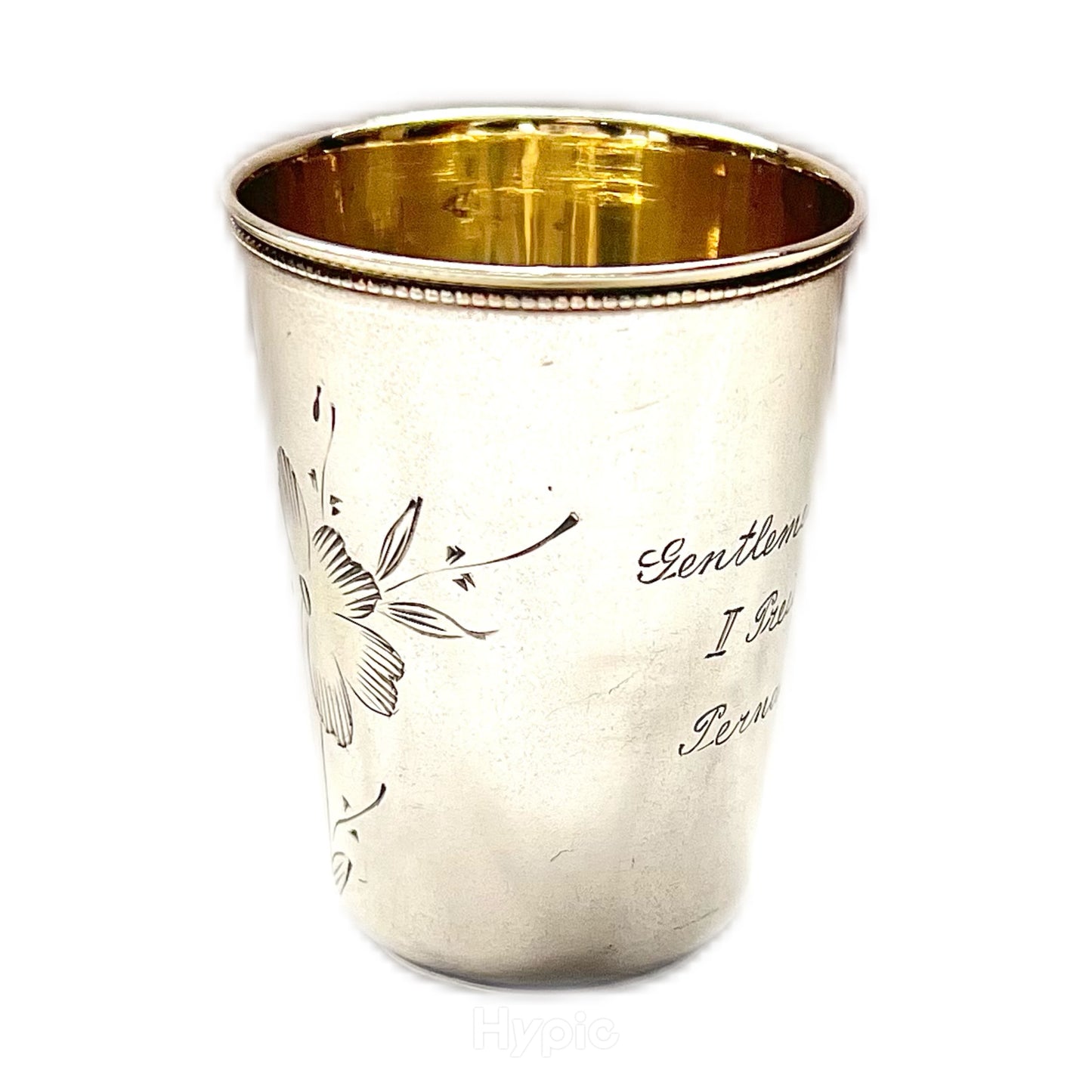 Antique Russian .875 silver shot glass circa 1913