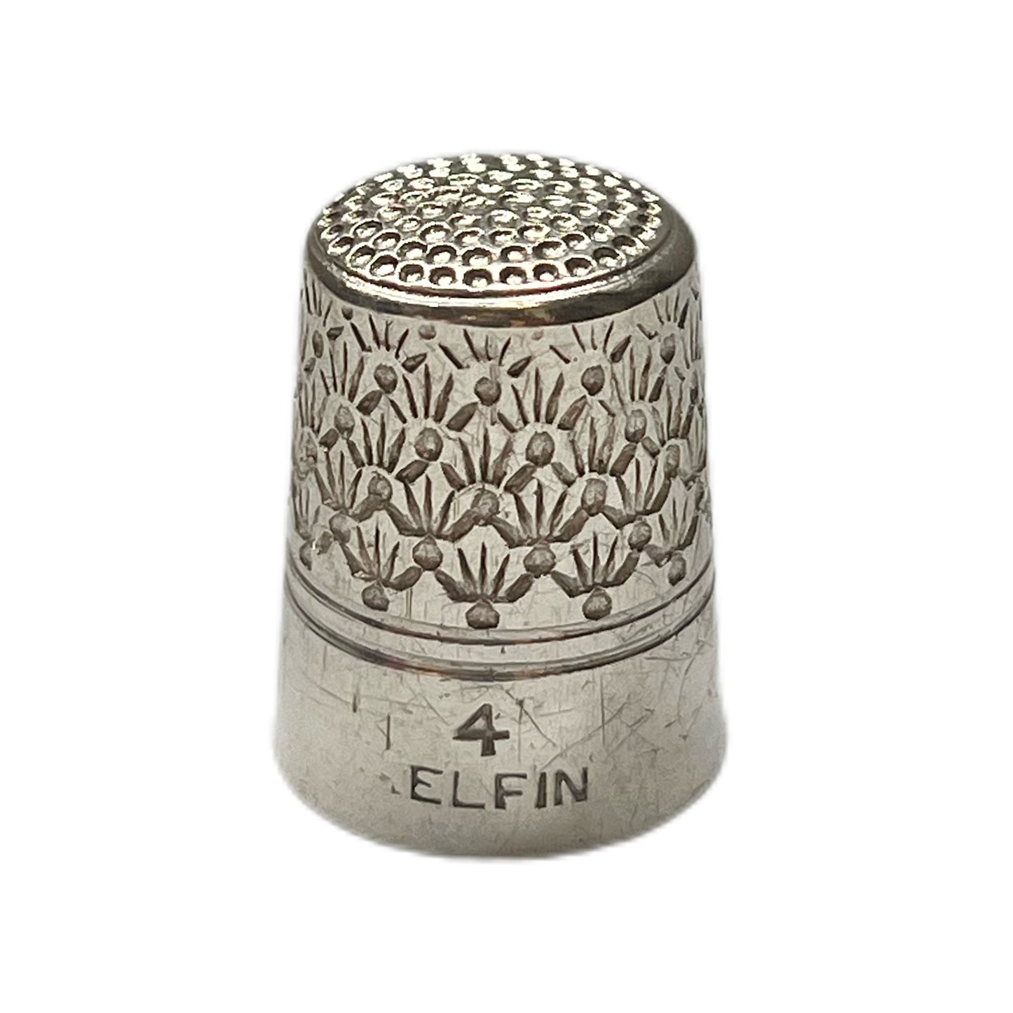 Vintage Rare 1940s Australian sterling silver Elfin size 4 thimble