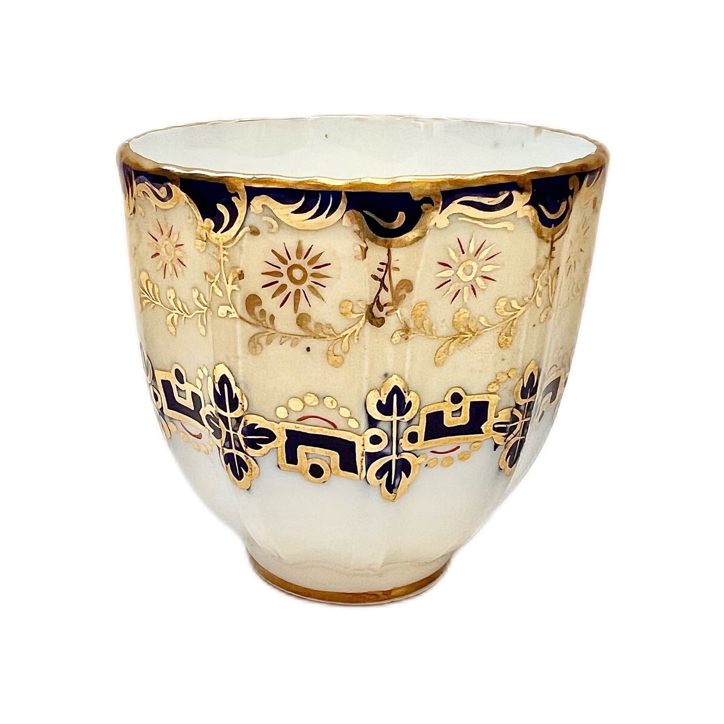 Early 19th century Minton Bute spiral shaped teacup with matching saucer
