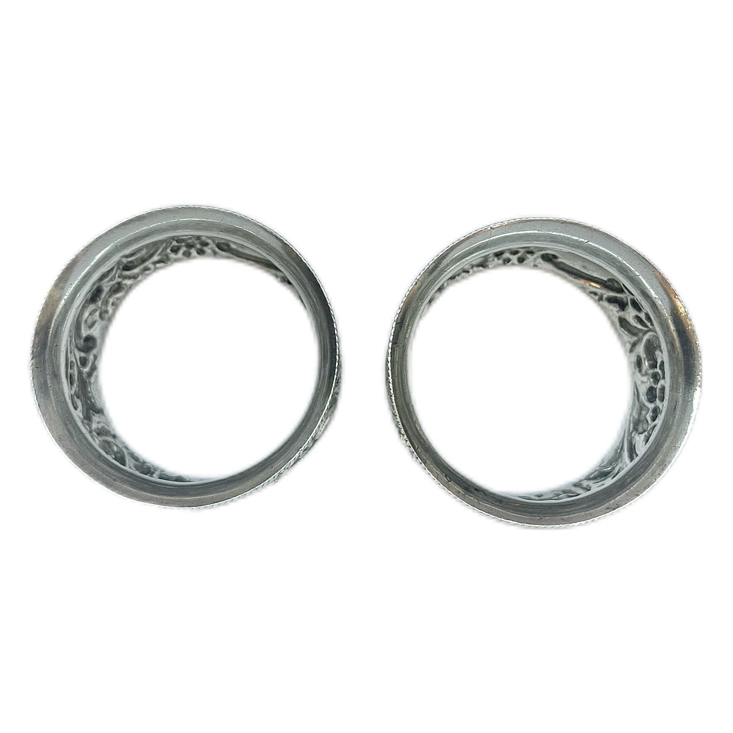 Pair of Edwardian sterling silver napkin rings