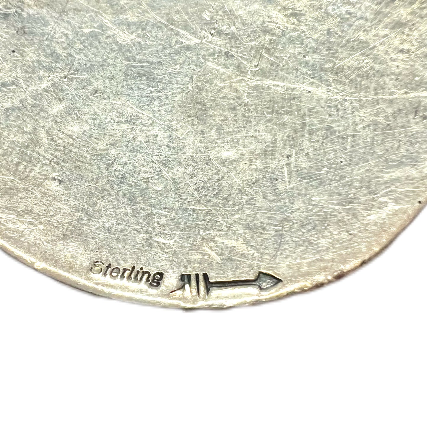 Vintage Southwestern Native American I'itoi "Man in the Maze" sterling silver pendant brooch