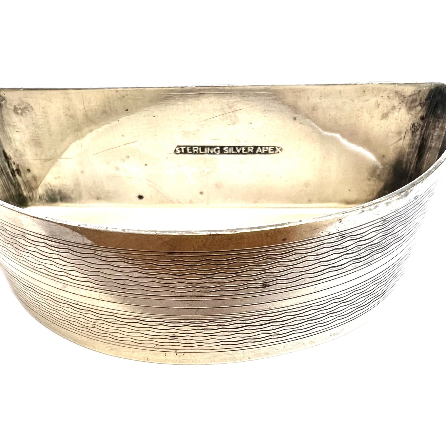 Vintage Australian sterling silver napkin ring by Apex, G & E Rodd