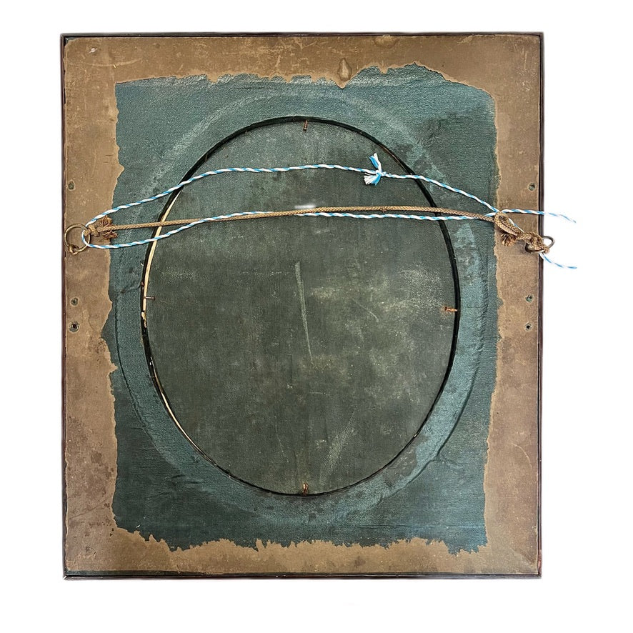 Antique Victorian 19th century enamel on porcelain mourning portrait