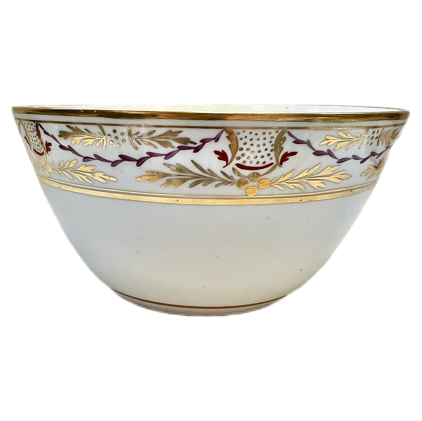 Early 19th century Minton serving bowl with gilt floral pattern circa 1805 to 1816.