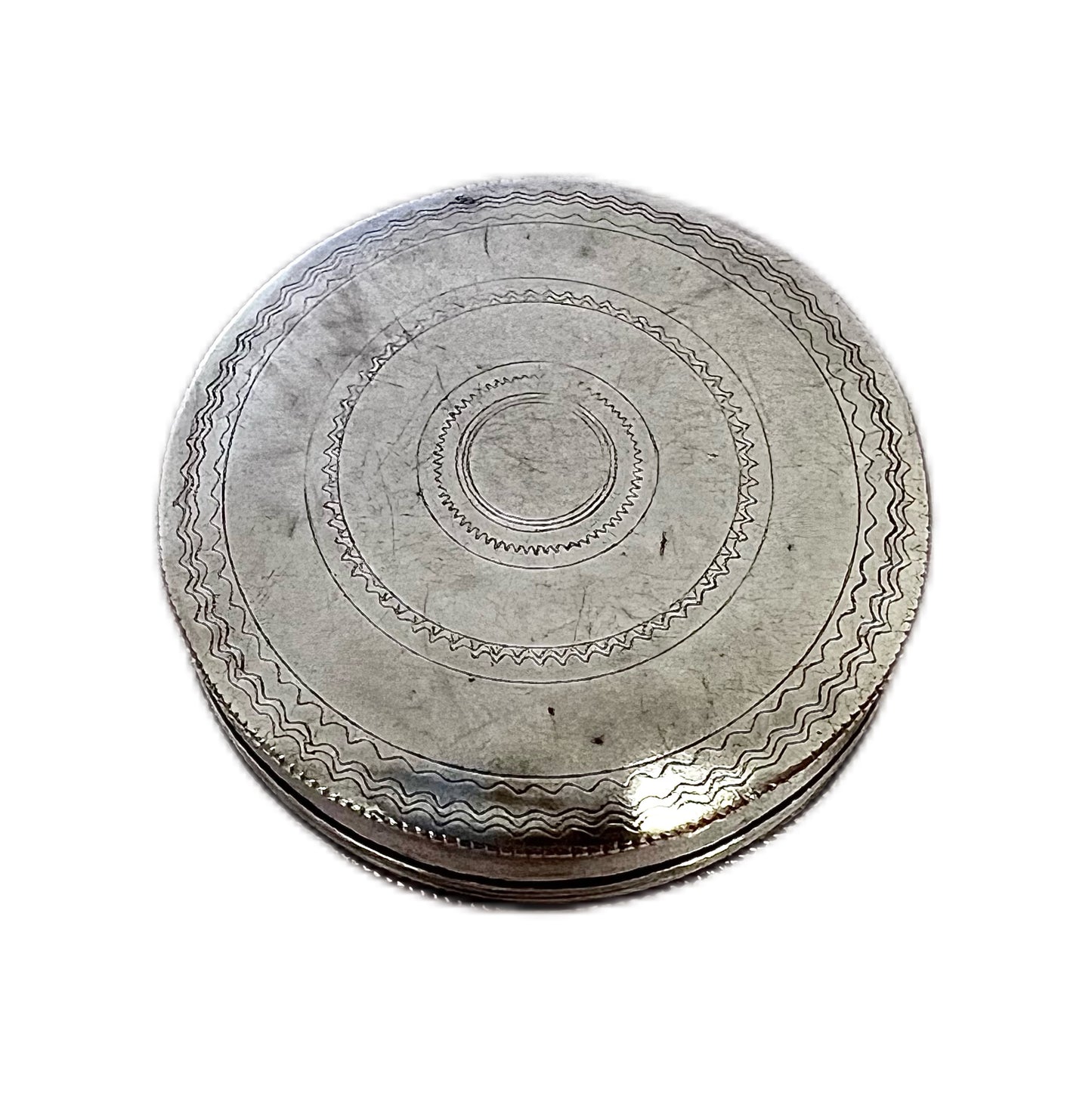 Antique .833 Dutch silver engraved snuff or pill box