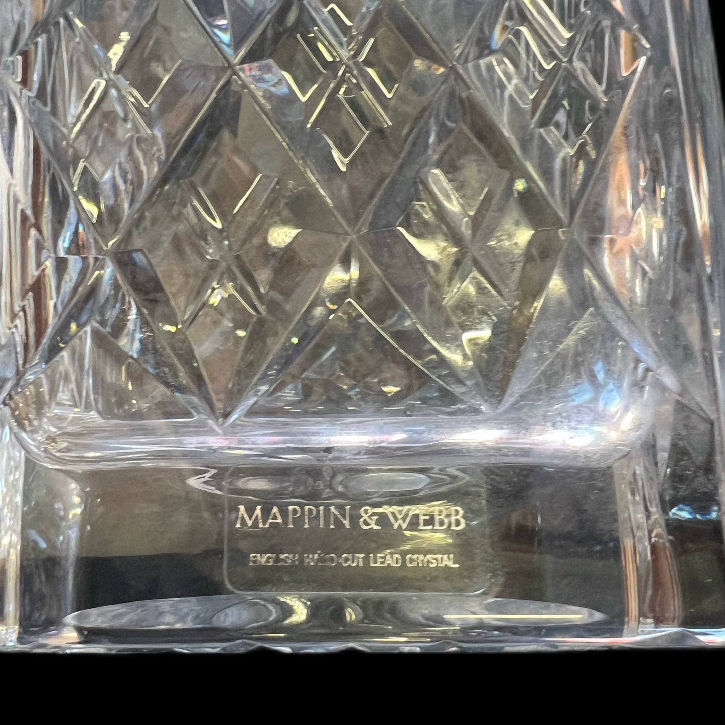 Vintage Mappin & Webb hand-cut crystal decanter