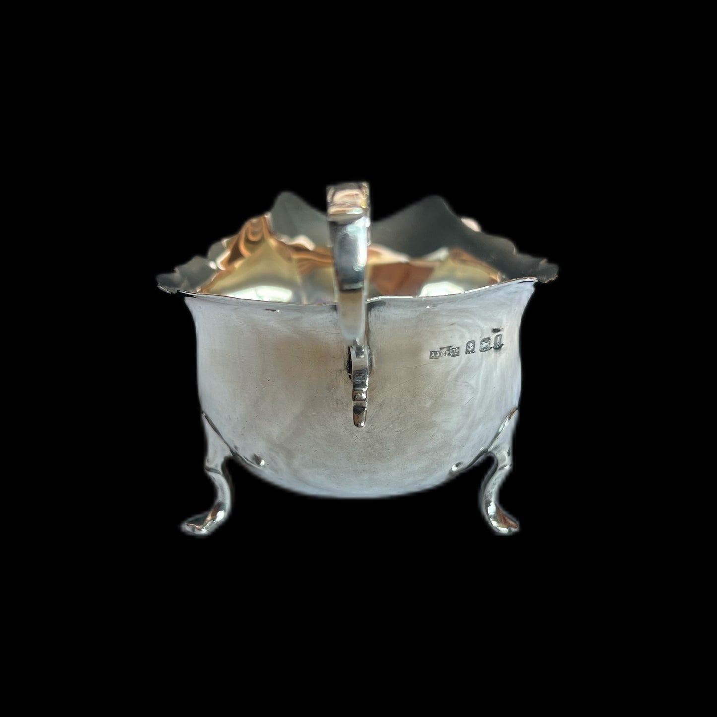 Antique Edward VII Asprey of London sterling silver sauce jug
