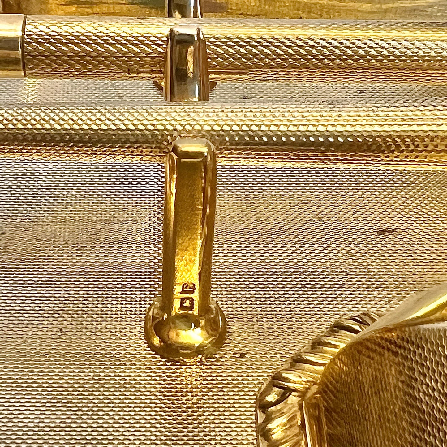 George V Asprey of London near antique gilt on sterling silver desk set