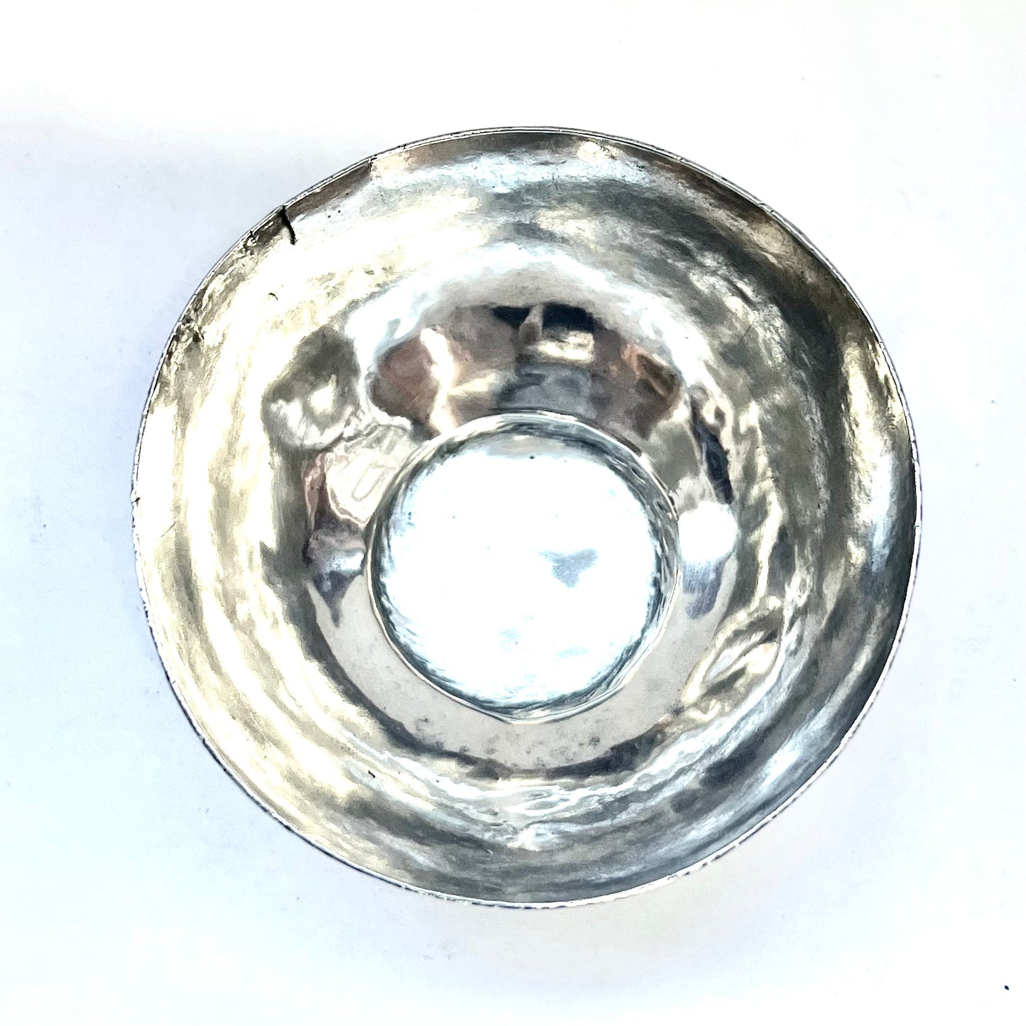 Early to mid 20th century Nigerian silver bowl by Aikena Amadu, Kano