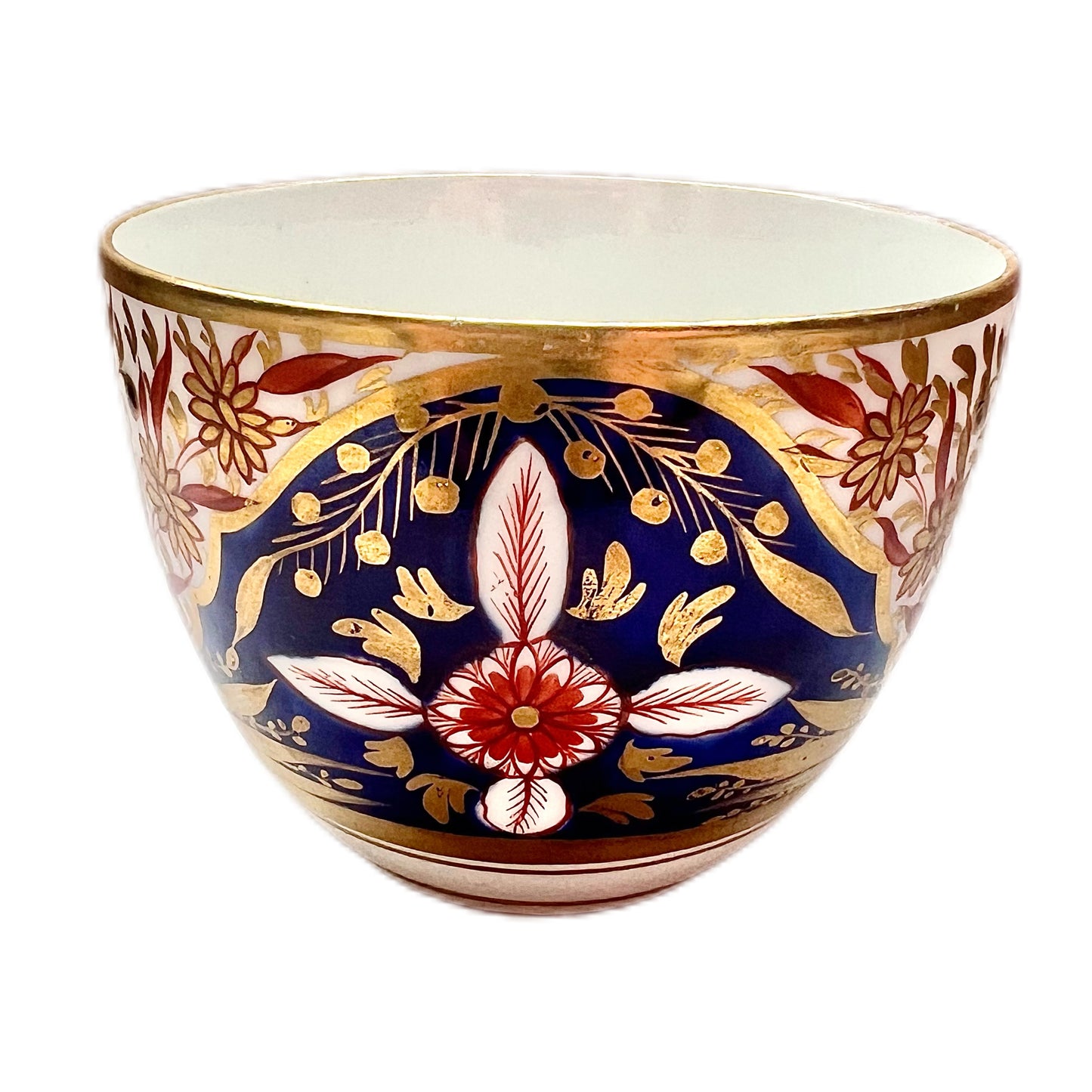 Early Regency period English hard paste porcelain Bute shaped teacup with ringhandle, circa 1800s to 1810s