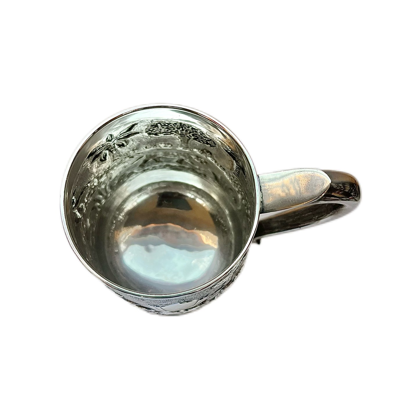 6 substantial 1920s to 1930s British Raj Anglo-Indian sterling silver tankards