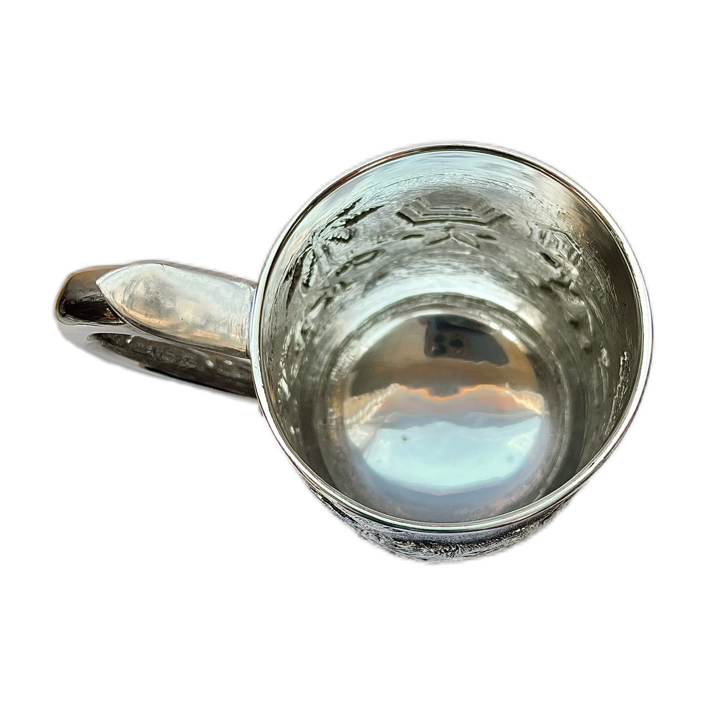 6 substantial 1920s to 1930s British Raj Anglo-Indian sterling silver tankards