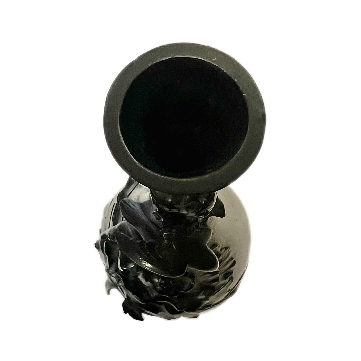 Antique 19th century Edo period Japanese bronze vase by Juko Toshimitsu (signed Juko)