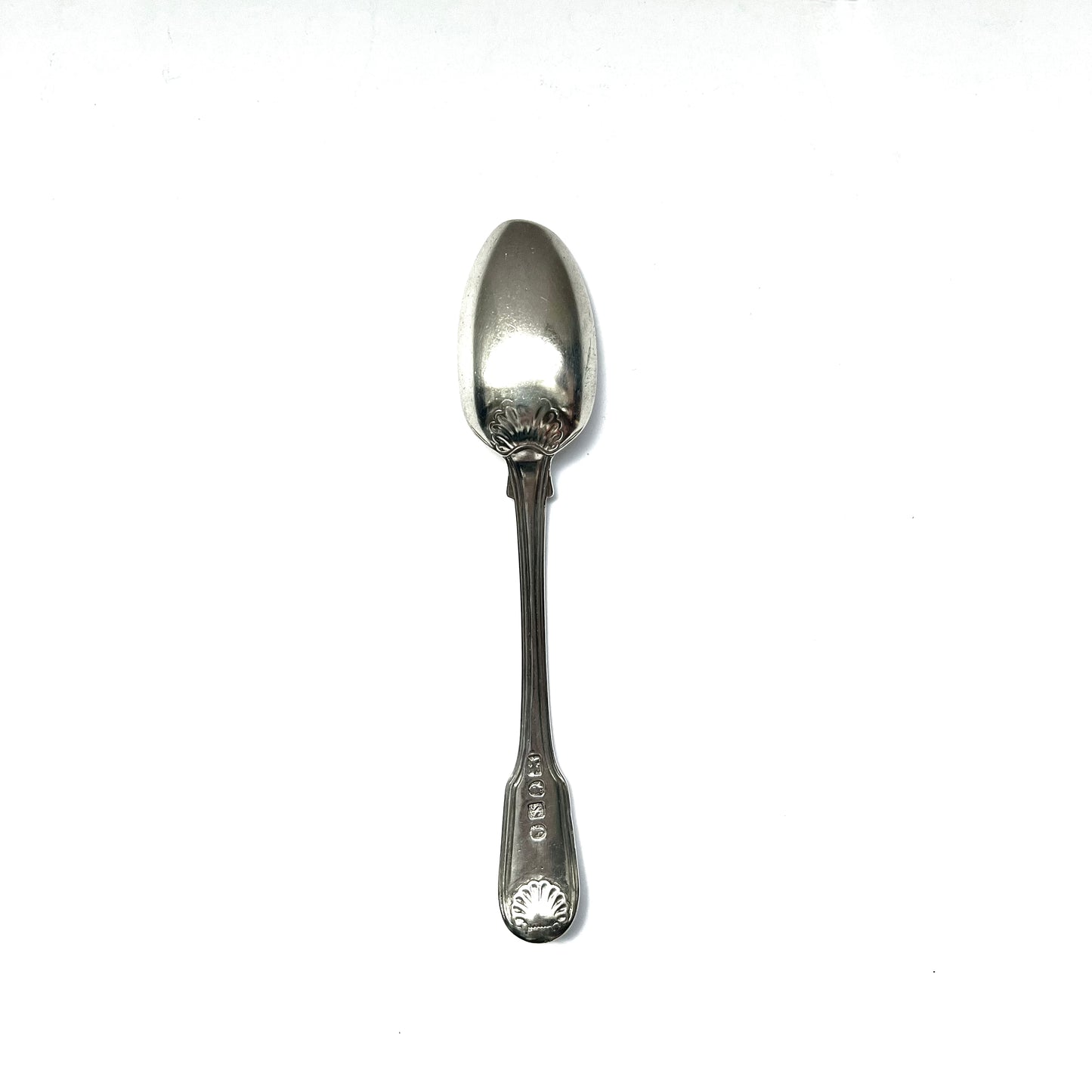 Antique Chinese export silver spoon, Sun Shing, Canton circa 1790 to 1830