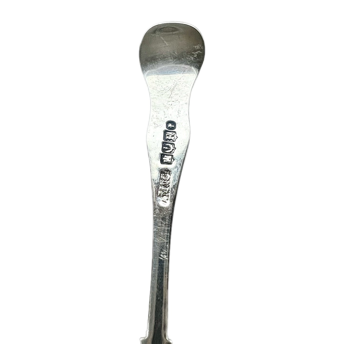 Antique Scottish Victorian sterling silver condiment spoon
