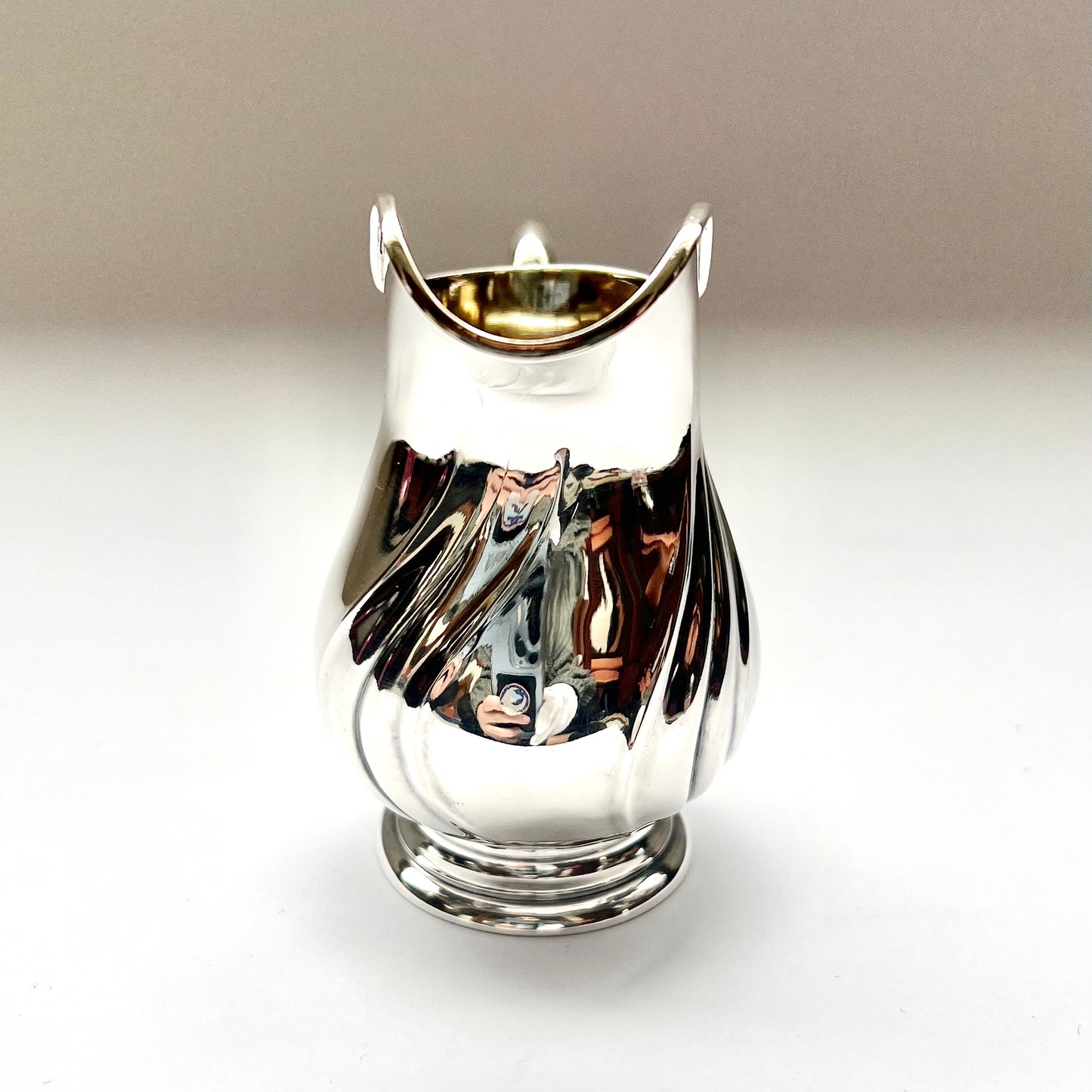 Fine antique Continental European early 20th century sterling silver creamer jug