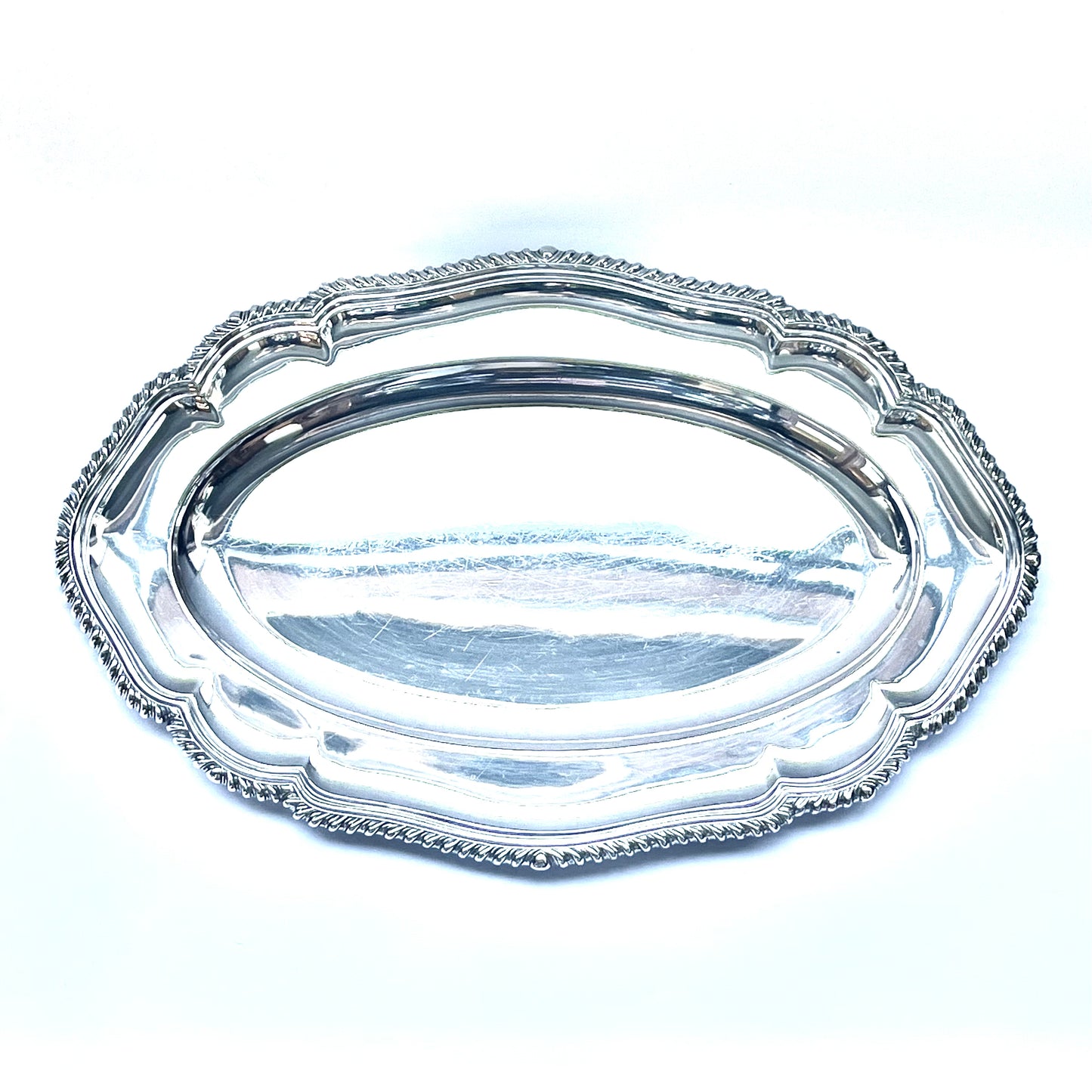 Mappin & Webb George VI sterling silver serving tray/ charcuterie board, with marks for Sheffield, 1937