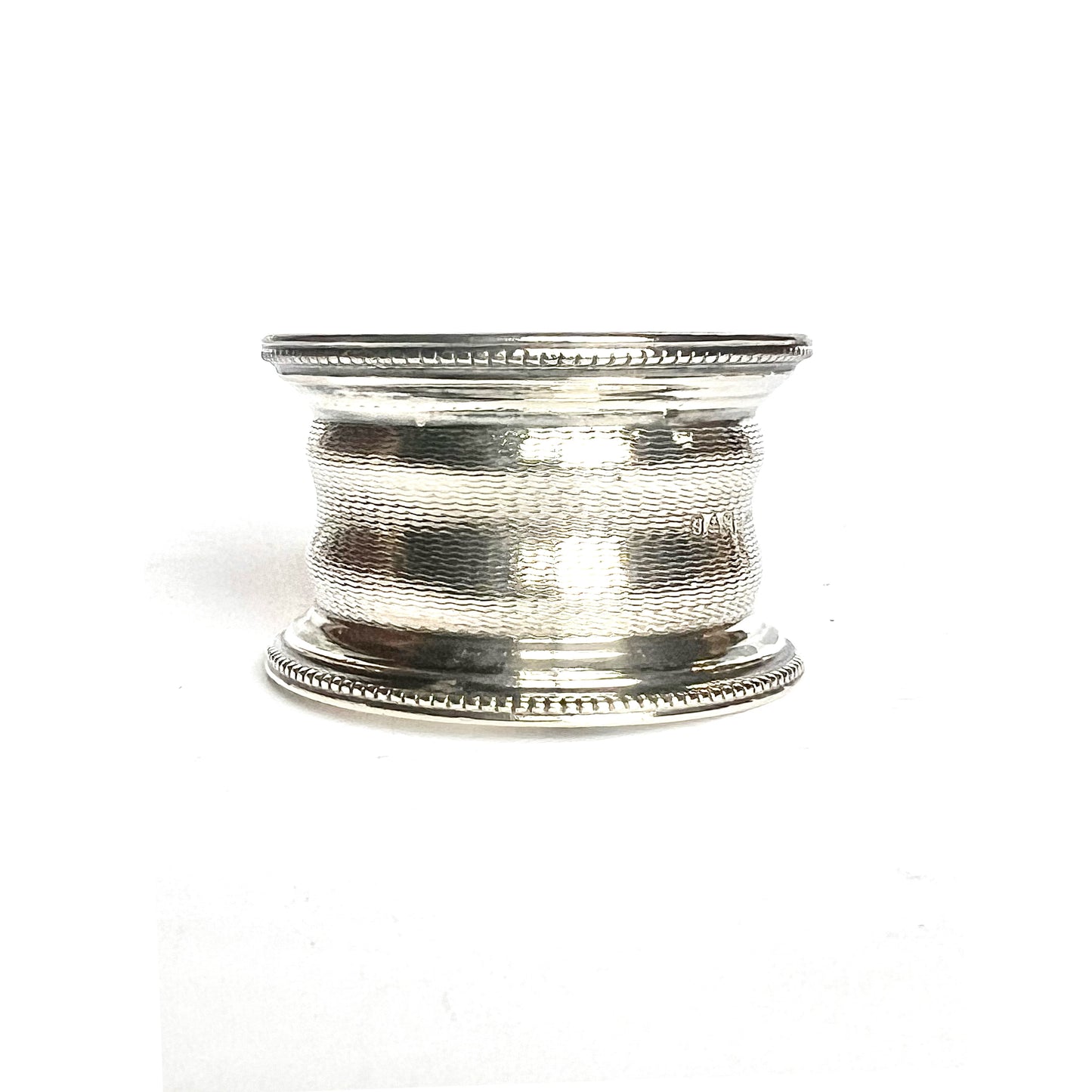 English Art Deco sterling silver napkin ring
